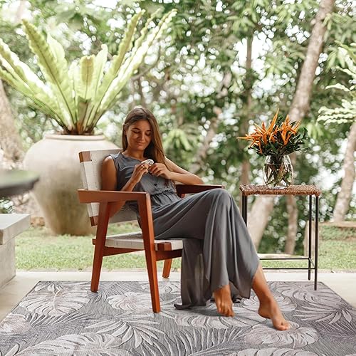 Miniatura 297 de CAMILSON Indoor Outdoor Rug 5x7 Bohemian Medallion Floral Area Rugs for Indoor and Outdoor Patios Easy-Cleaning Non-Shedding Living Room Garden and