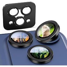 Suoman 2-Pack for iPhone 17 Pro/Pro Max Camera Lens Protector, [CD Lines] [Strong-Adhesion] Metal Texture Style Tempered Glass Camera Lens Cover [with Auto Alignment Tool Kit] -Black