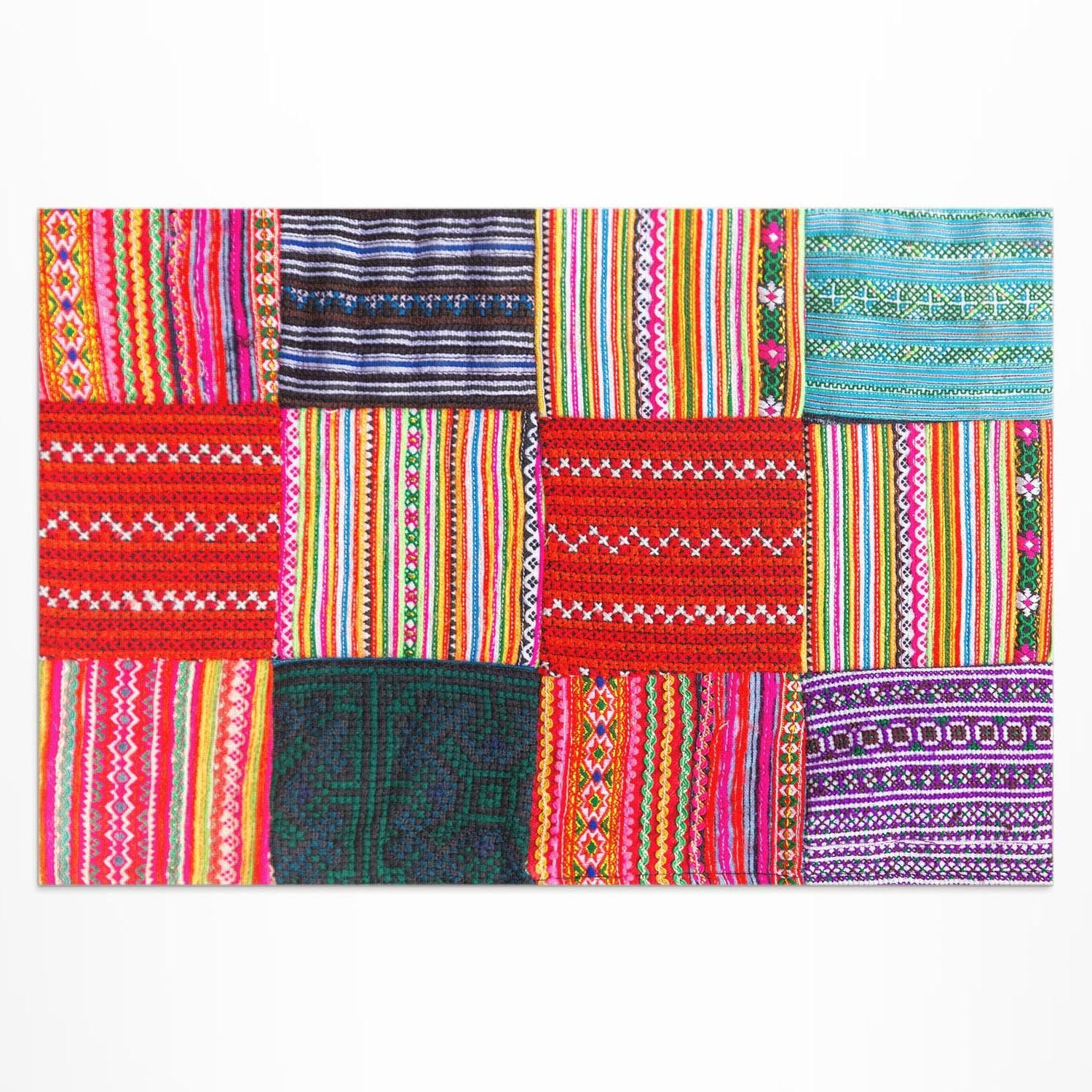 Tapis de jardin patchwork turc pour créer un salon de balcon chaleureux