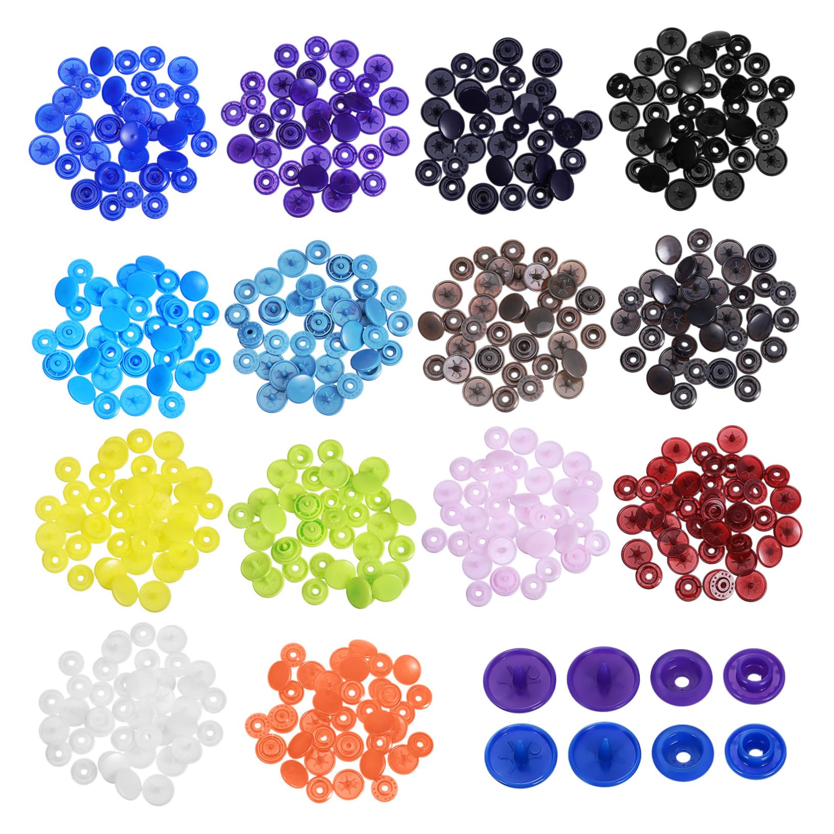 ARTIBETTER 5 Juegos Botones De Plastico Botones Para Coser Broches Para Tela Broches De Presión Botones Para Ropa Broches De Costura Botones a Presión Para La Ropa Broches De Ropa Resina