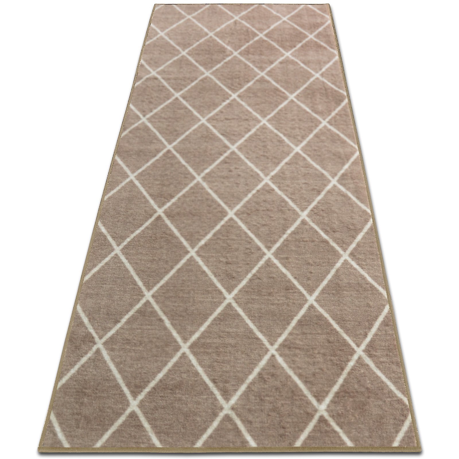 Floordirekt Tapijtloper Cosenza | Modern ruitdesign | Hoogwaardige afwerking | antislip gelrug | Verkrijgbaar in 5 kleuren en vele maten (80 x 400 cm, zwart