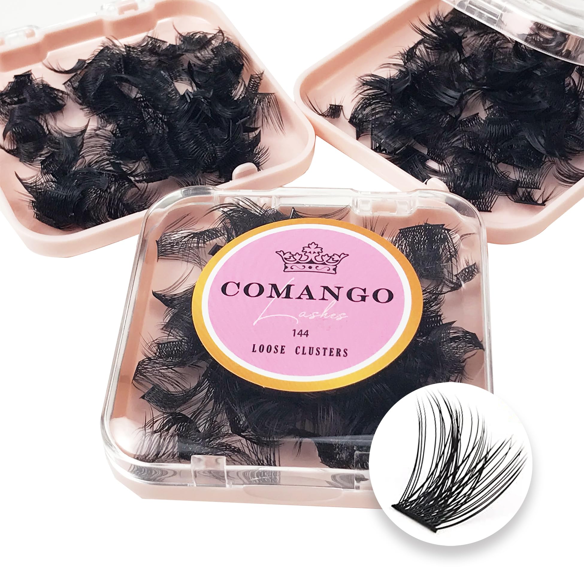 Luźne rzęsy C Curl 14 mm klaster rzęs DIY przedłużanie rzęs mega objętość pojedyncze rzęsy klaster rzęs 144 szt