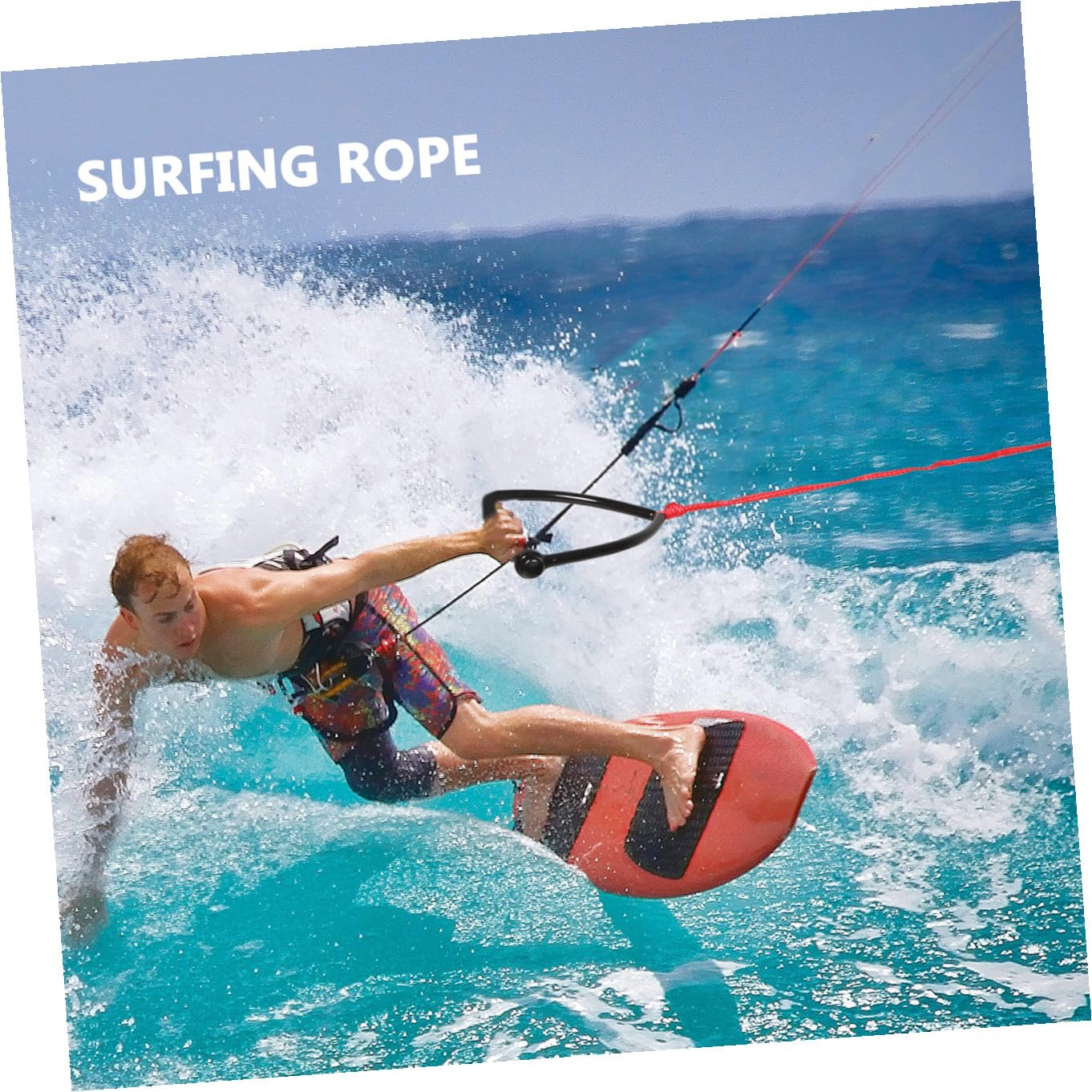 UPKOCH Wasserski Seil mit Griff Verschleißfestes Wakeboard Zubehör Robustes Kinkenfreies Wassersportseil für Präzises Wakeboarding Kneeboarding Leicht und Tragbar für Wassersportfans