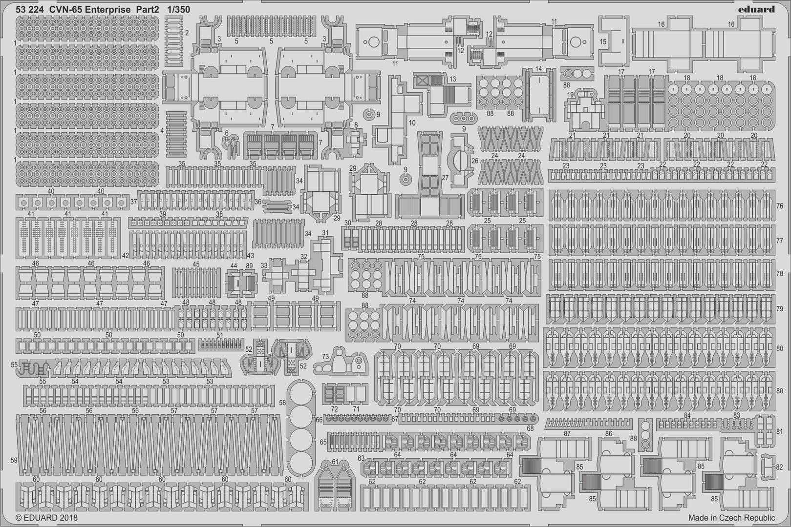 Eduard Big Ed Set 1:350 - Cvn-65 Enterprise Part I (Tam)