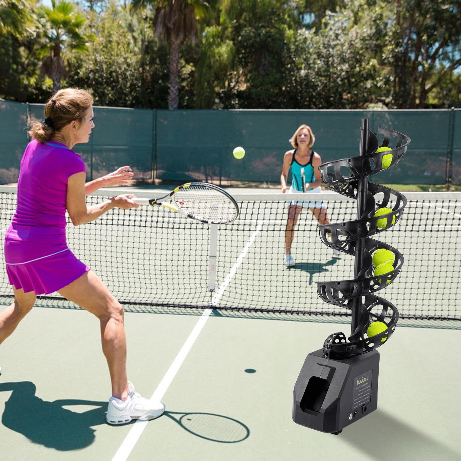 Machine de tennis, lanceur de balles automatique, machine de service de tennis, lanceur de balles portable, équipement de pratique de tennis, machine de capacité de 33 balles pour la pratique