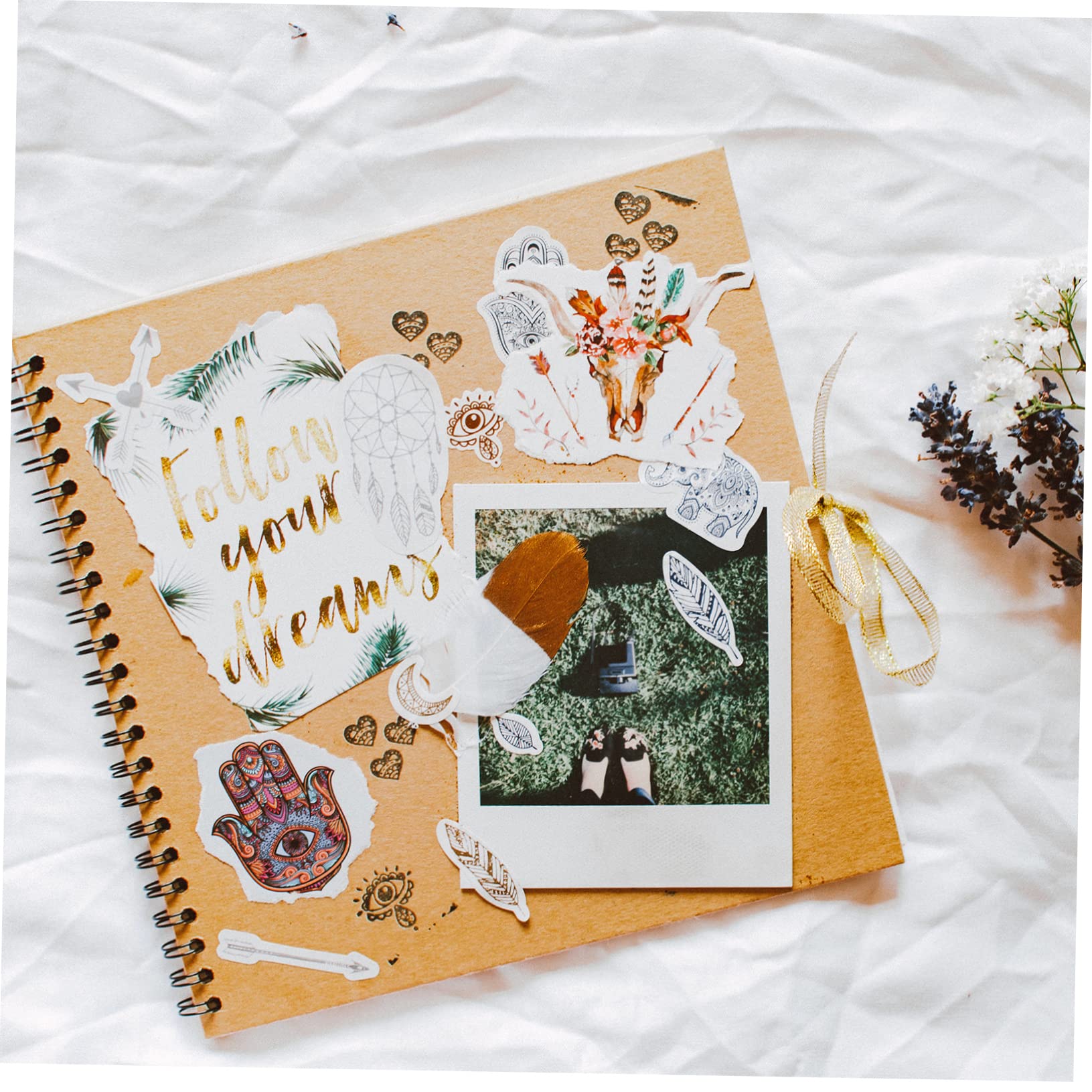 DOITOOL 10 Juegos Pegatinas Retro de Flores para Diario de Stickers Adhesivos Artísticos para Decoración de Plantas Manualidades y Scrapbooking por Set
