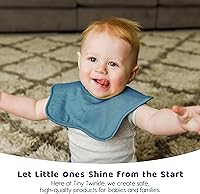 Vista 6 de Tiny Twinkle Roundabout Baberos de baba 360 baberos giratorios impermeables y absorbentes para dentición