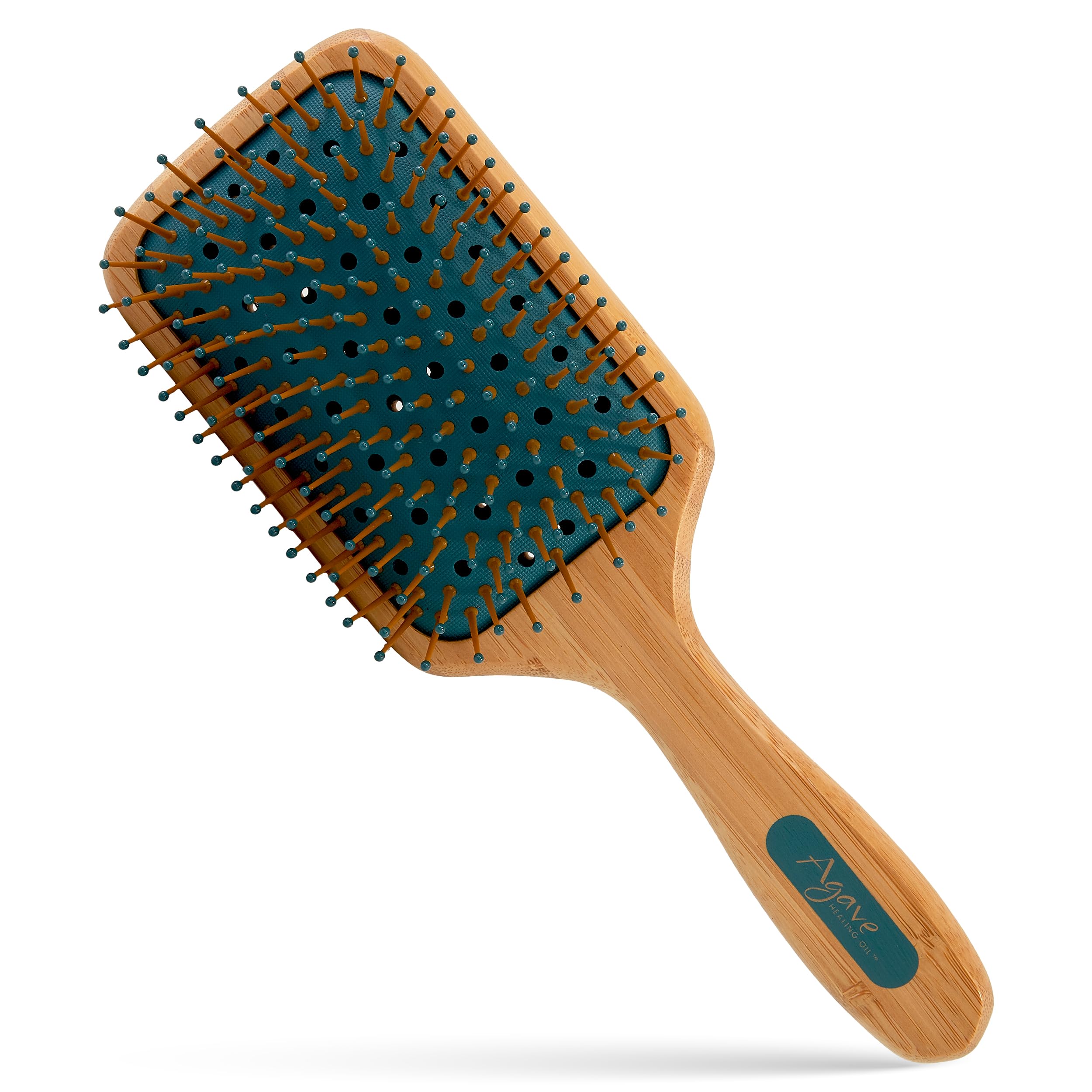 Agave Natural Bamboo Paddle Brush for Detangling and Smoothing