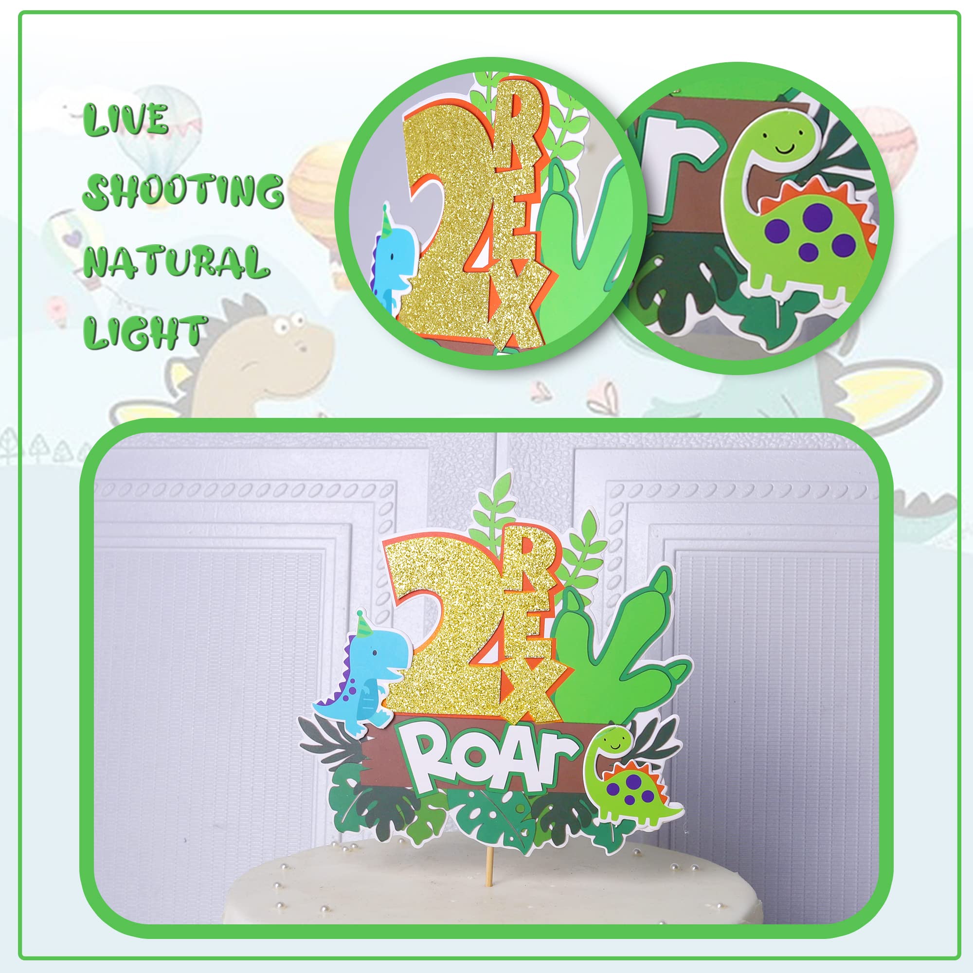 amazon-com-rsstarxi-1-pack-dinosaur-2nd-birthday-cake-topper-with-claw-leaves-second-birthday-roar-number-2-two-rex-cake-pick-for-dino-theme-baby-shower-kids-boys-2nd-birthday-party-decorations for Dinosaur Happy Birthday Free Printable Amazon.com: Rsstarxi 1 Pack Dinosaur 2nd Birthday Cake Topper with Claw Leaves Second Birthday Roar Number 2 Two Rex Cake Pick for Dino Theme Baby Shower Kids Boys 2nd Birthday Party Decorations for Dinosaur Happy Birthday Free Printable
