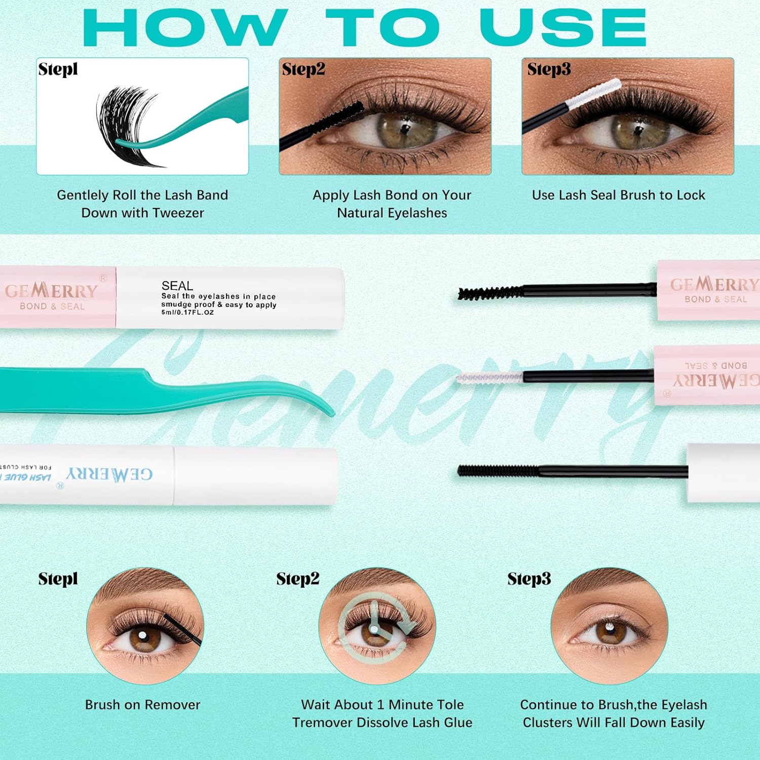 Lashes Clusters Kit 60D 80D 100D Mix 1120Pcs with Bond&Seal&Remover Lash Clusters with Spikes Soft Extension False Eyelash D Curl Wispy Natural DIY Individual Fake Eyelashes for Beginners Bulk Pack