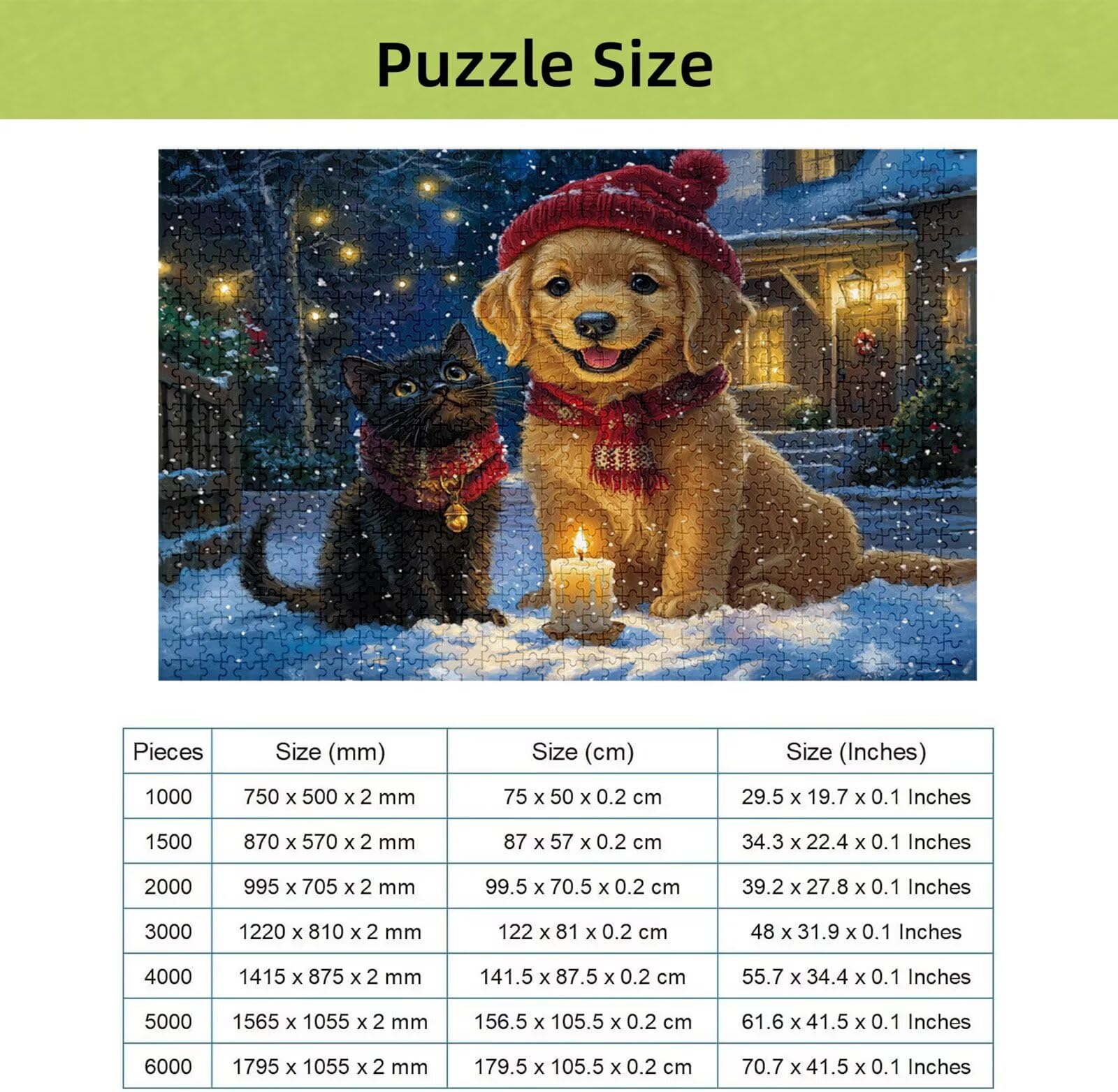 Puzzle Noël 3000 Pièces Adultes, Puzzle 3000 Pièces pour Adultes et Enfants à Partir de 14 Ans, Animal Puzzles Bois de Qualité Supérieure avec Une Boîte d'emballage Exquise, Cadeau Femme/Homme H-2485