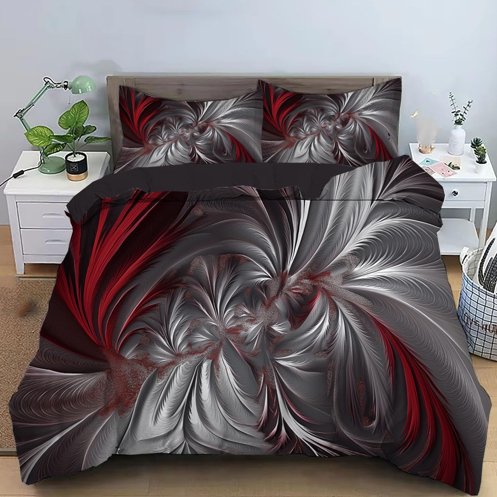 Housse de couette gris argenté 220x240cm pour transformer votre chambre en un cocon de bien-être