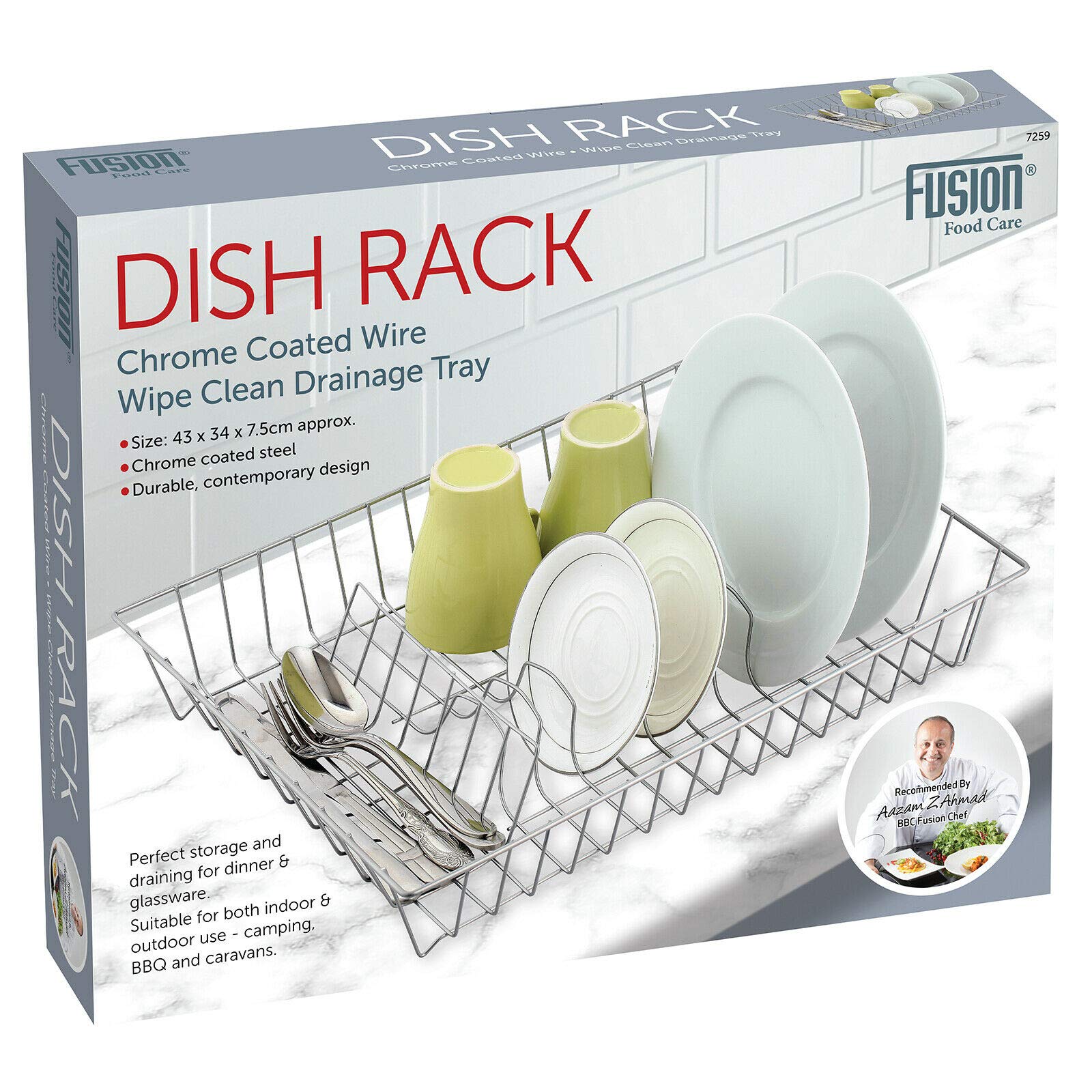 SA Products Wire Draining Rack Chrome Metal Drying Rack Dish