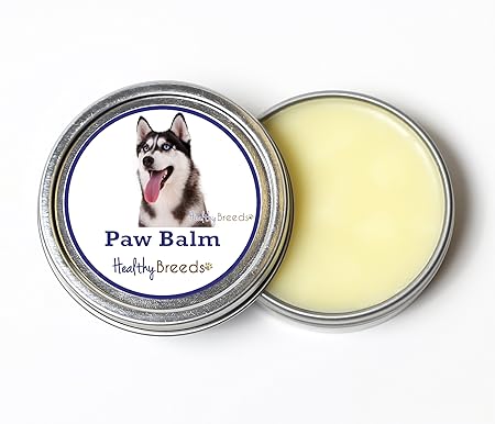 Healthy Breeds All Natural Dog Paw Pads Butter Balm for Siberian Husky - Over 200 Breeds - All Natural & Organic Oils Heal Dry Cracked & Chapped Skin - Unscented Formula - 2 oz Tin