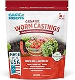 Back to the Roots Organic Worm Castings for Plants, Natural Fertilizer and Soil Enhancer for Gardening, Made in The USA, 5lb