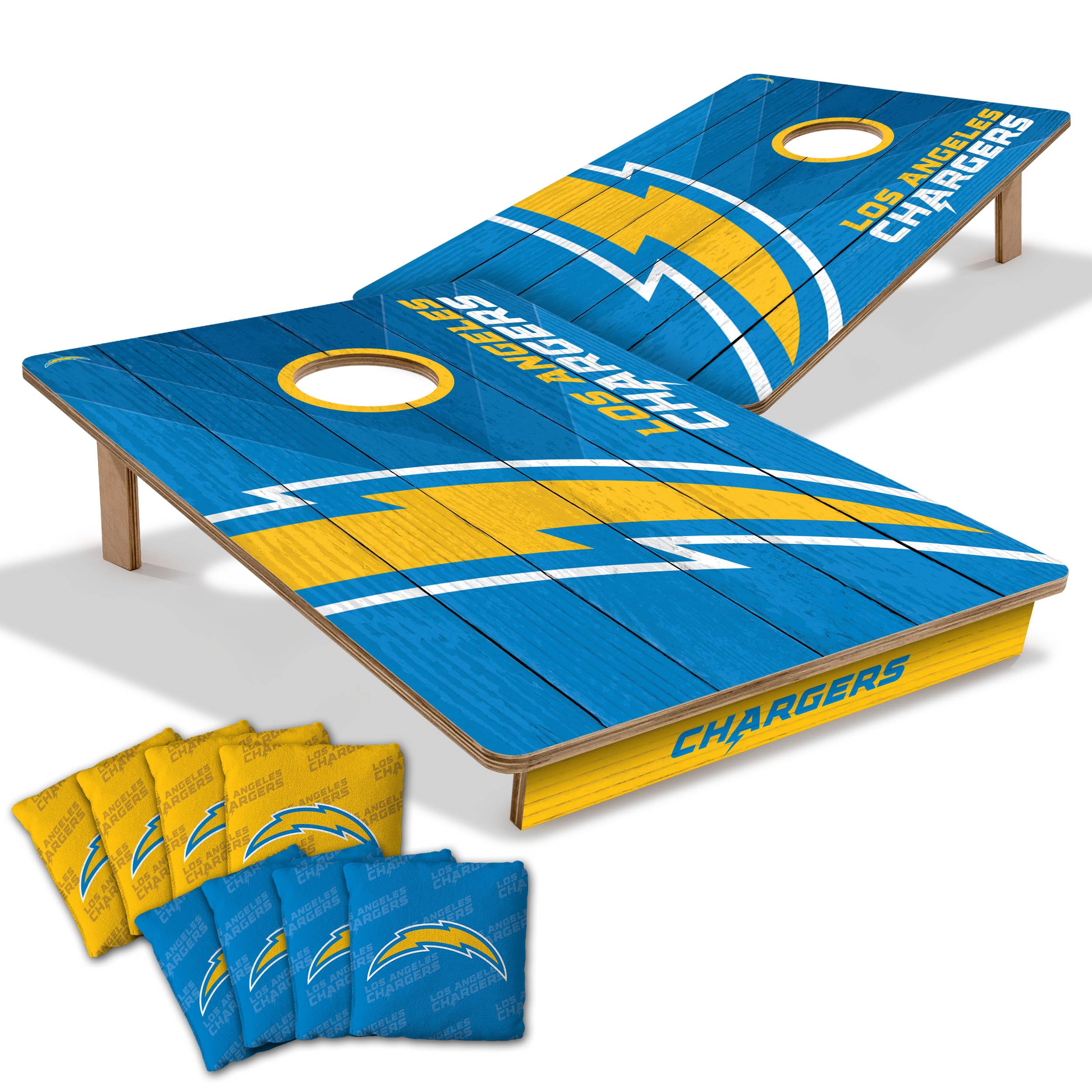 YouTheFan NFL 2’ x 3’ Wood Cornhole Game with Logo Bags