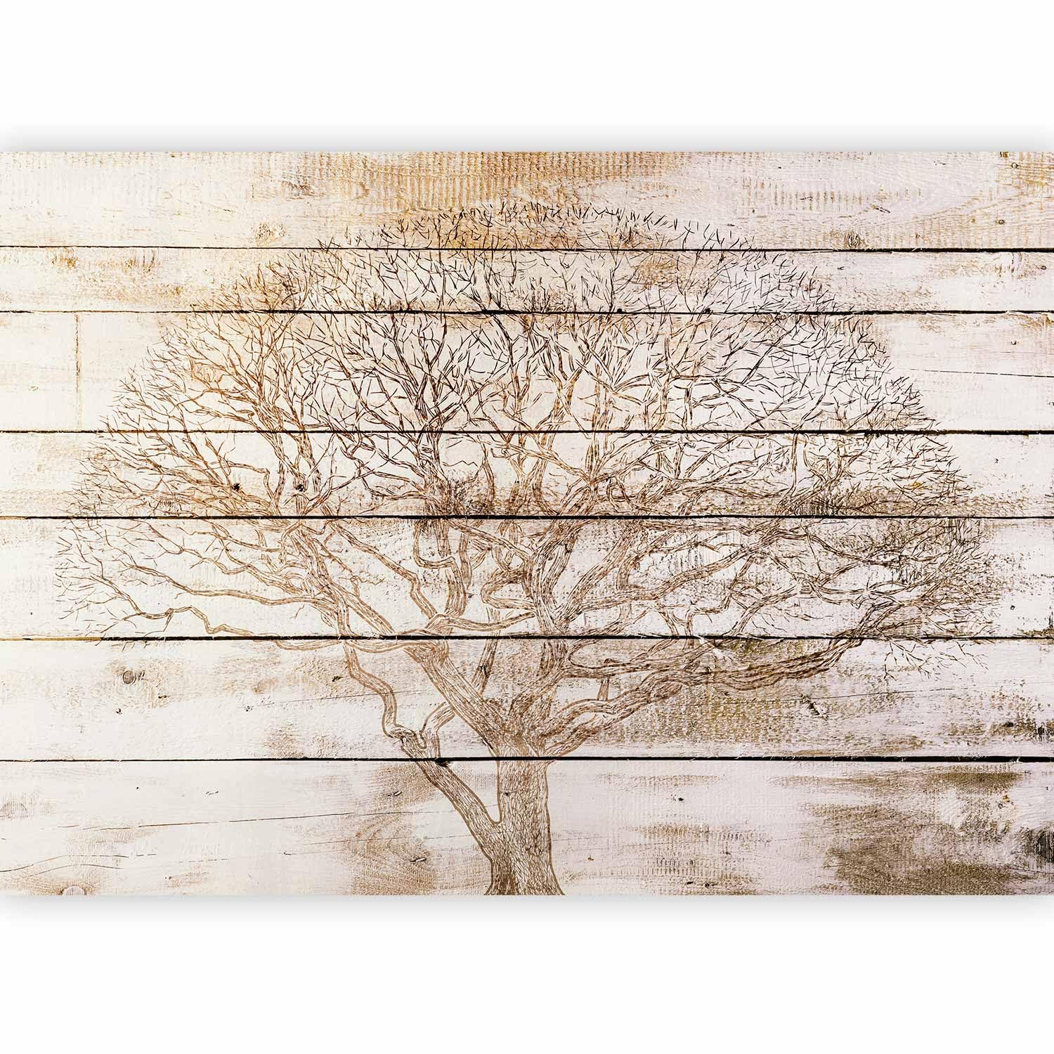 murando Fotomurales Autoadhesivo Madera Optica 196x140 cm Papel Pintado
