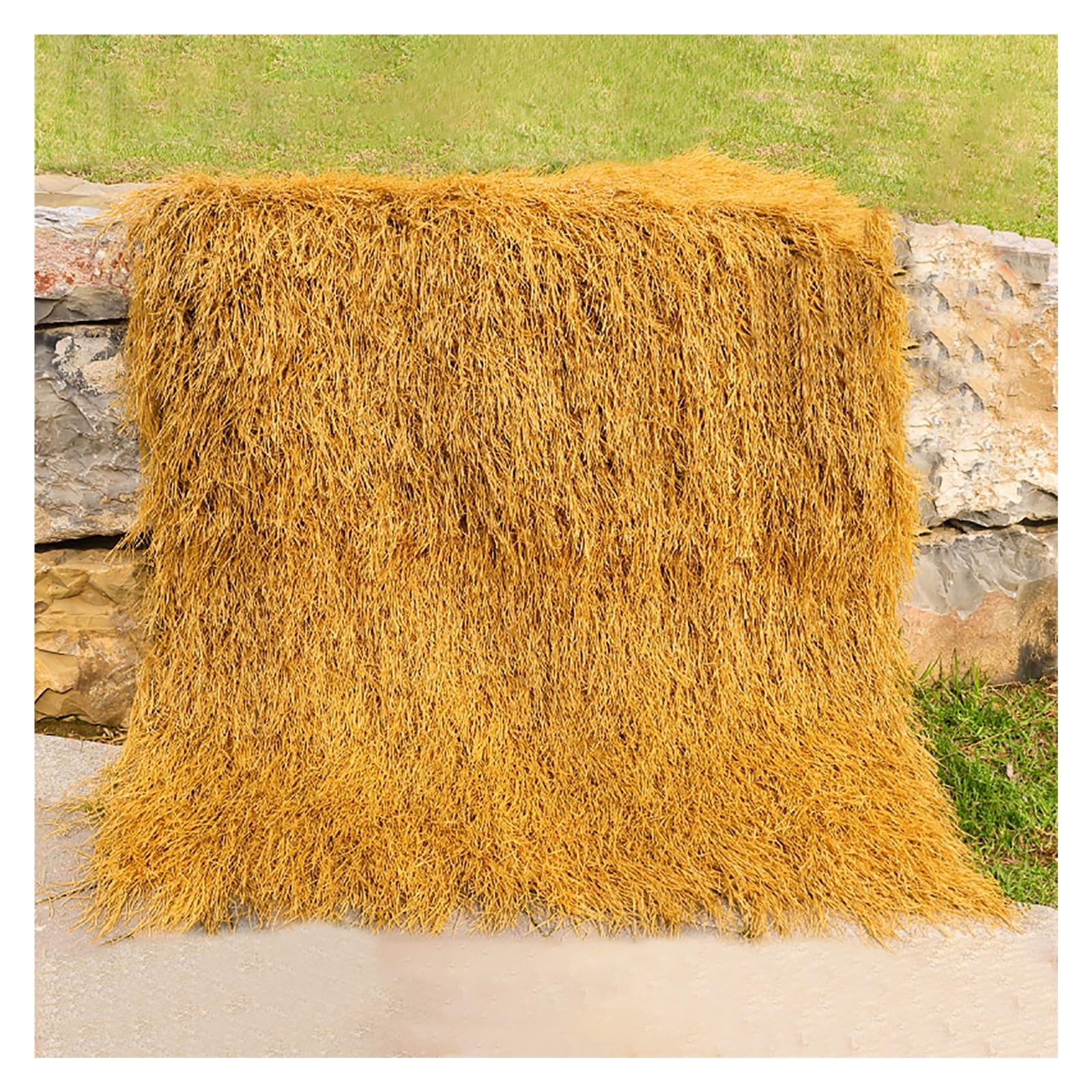Artificial Rollos Paja, Paja Palma Simulado, Rollo De Paja De Palma Artificial, Paja Falsa Artificial Techo, para Beach Terraza Tropical Garden Party Deco(1x17m(39.4x669.3in))