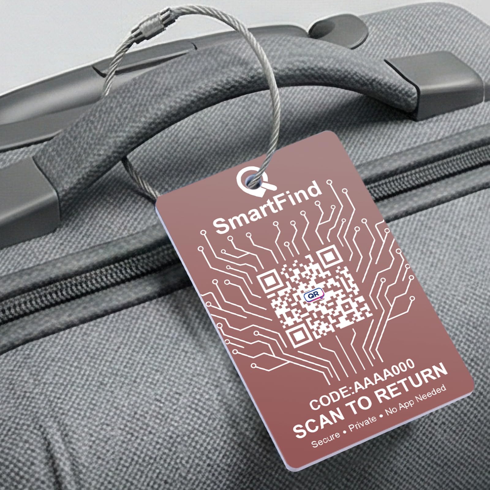 Étiquettes intelligentes pour valises, étiquettes de voyage à code QR avec protection de la vie privée et partage GPS optionnel, aucune application nécessaire, étiquettes durables pour croisières