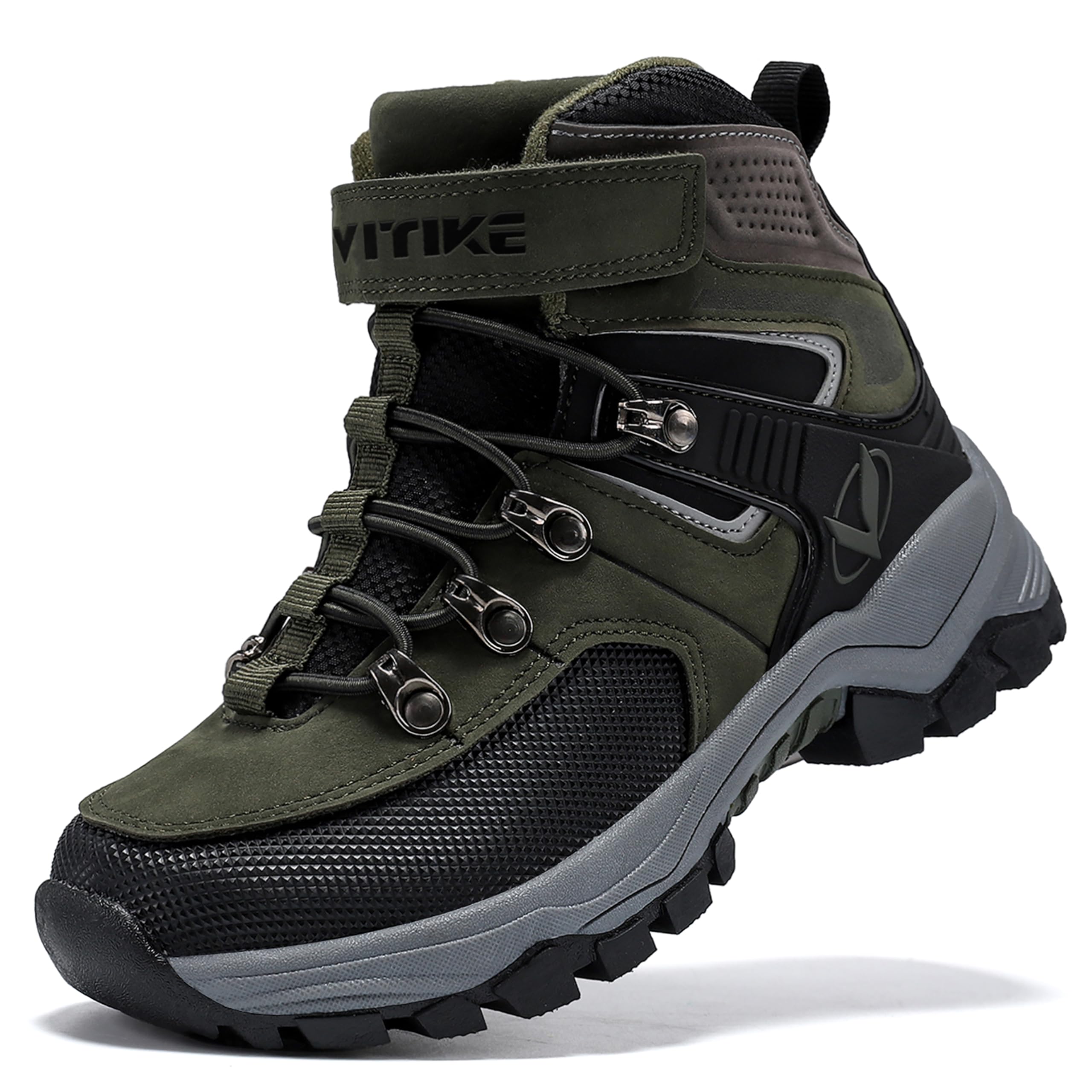 ASHION Enfants Chaussure en Coton Hiver ChaudeChaussure de Randonnée Bottes de Neige,H vert 31 EU