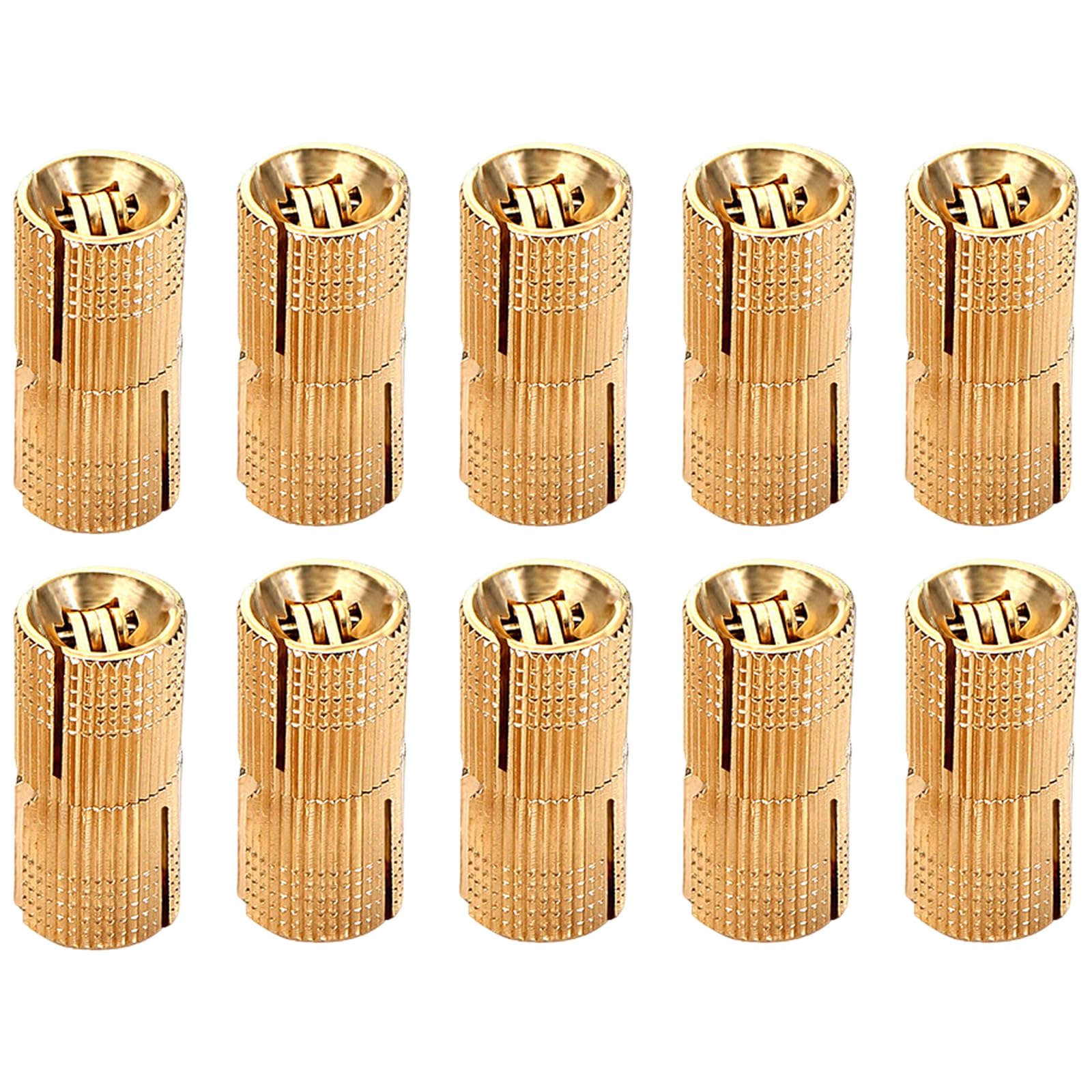 Tertioi 10Mm 10 Pcs Cylindrical Hidden Furniture Hinges Brass Barrel Invisible Door Hardware Invisible Door Hardware