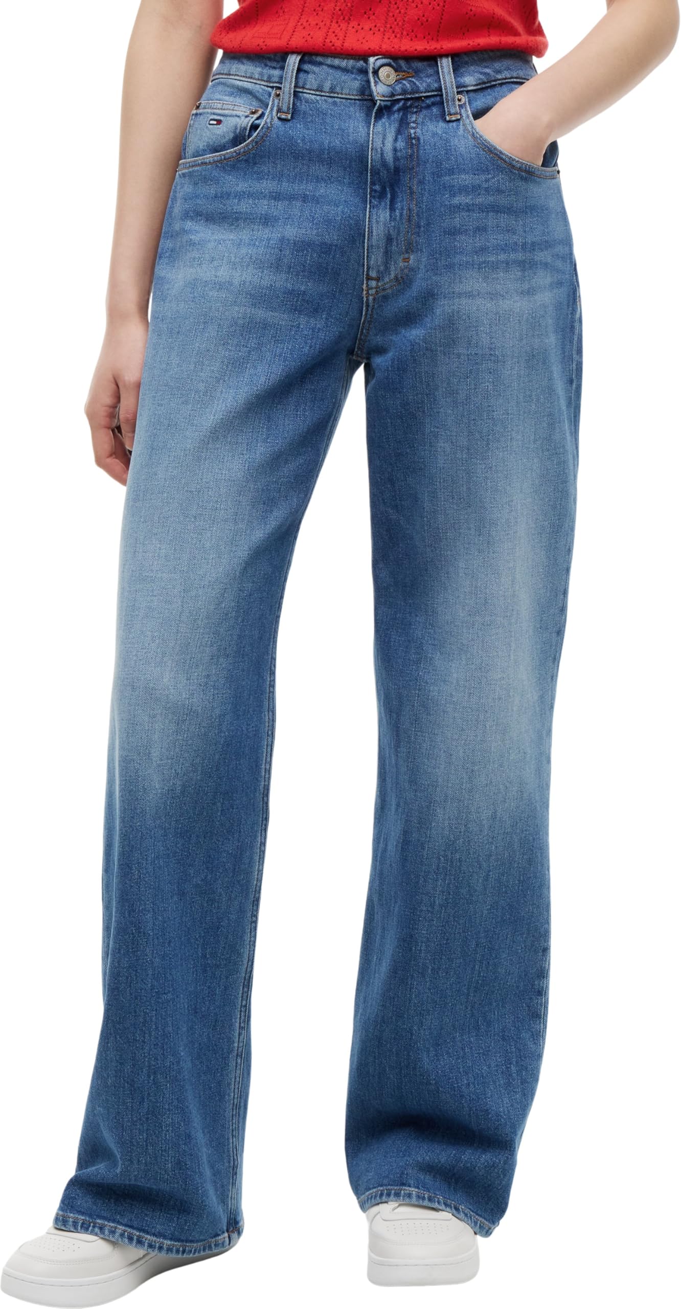 Tommy Jeans Damen Gerade Mia Mr Rlxd STR Bi0134 Co Dw0dw20062