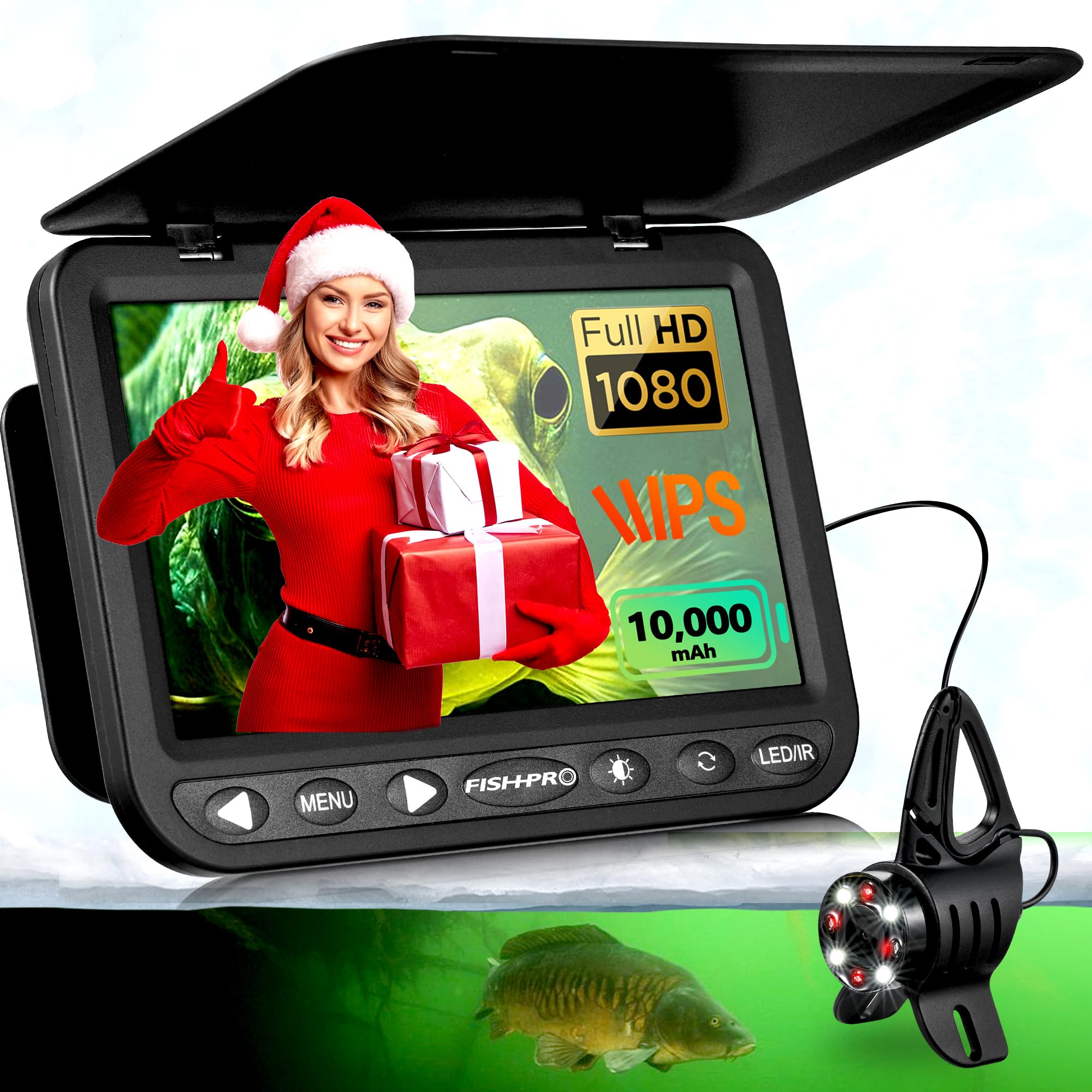 NO.1 HD 1080P Underwater Fishing Camera 7''IPS - w/10