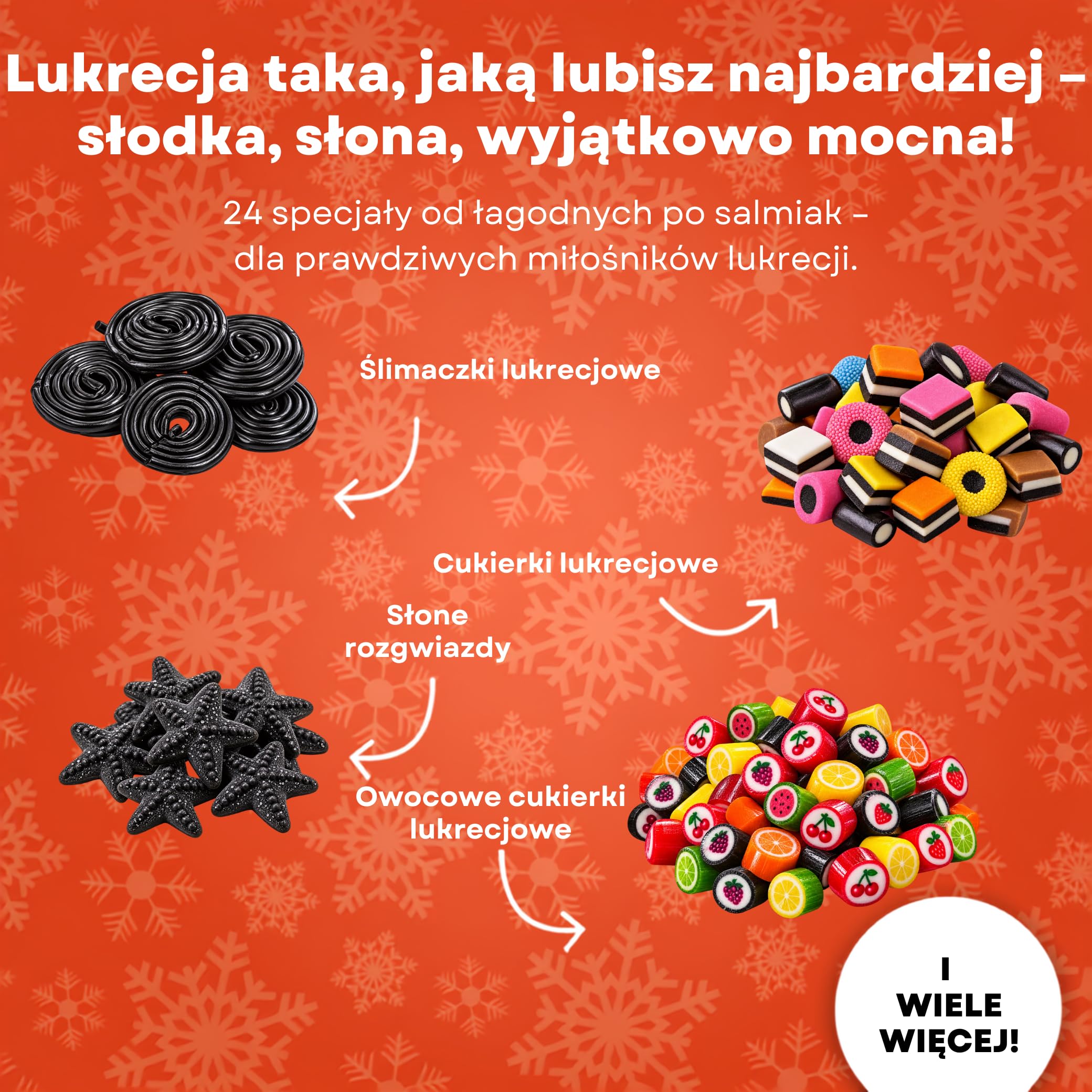 UMBRELLA® Kalendarz adwentowy Lukrecja 2026 z 24 rodzaje