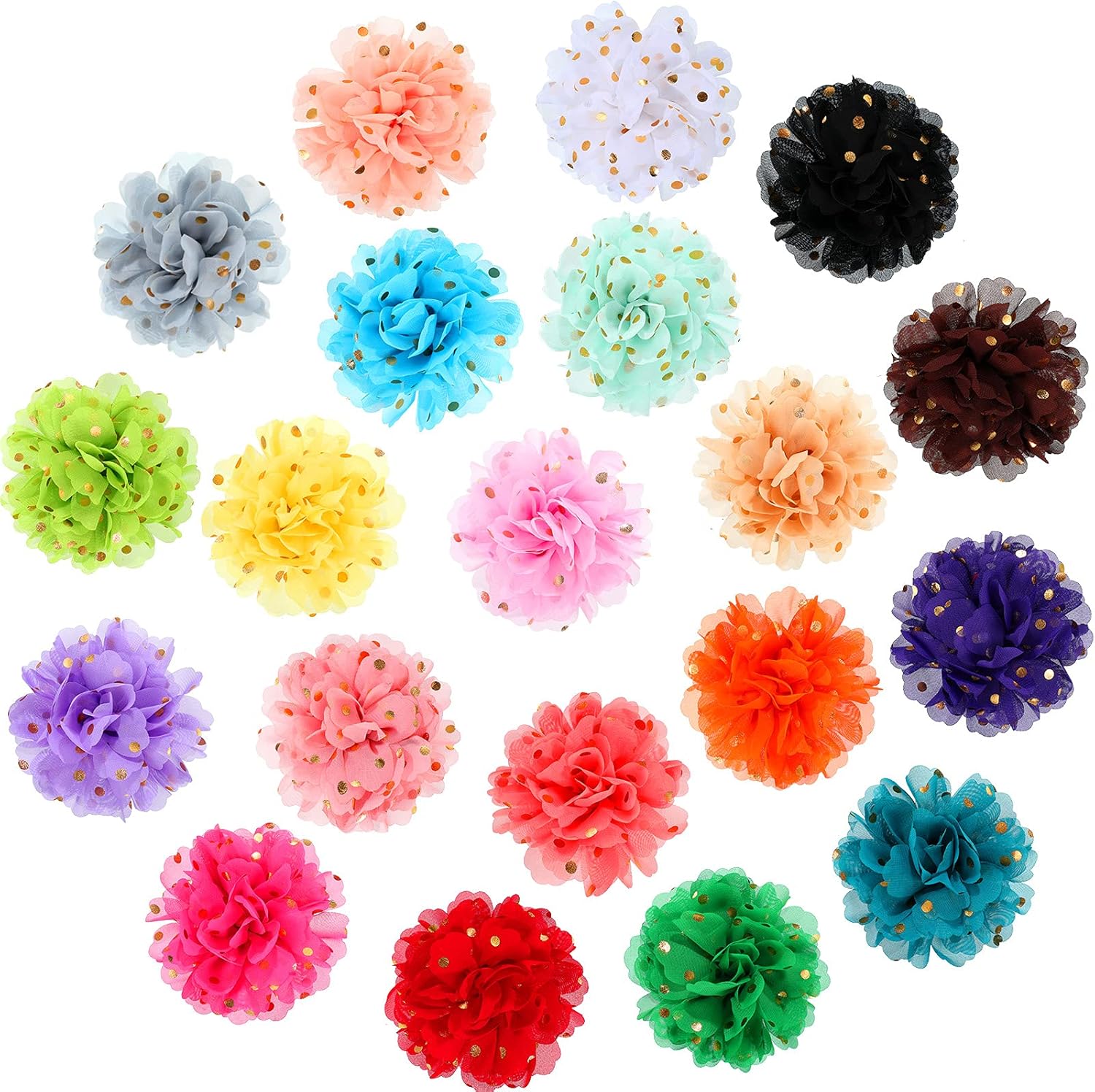 20 Pieces Pet Collar Flowers MultiColor Dog Charm Flowers