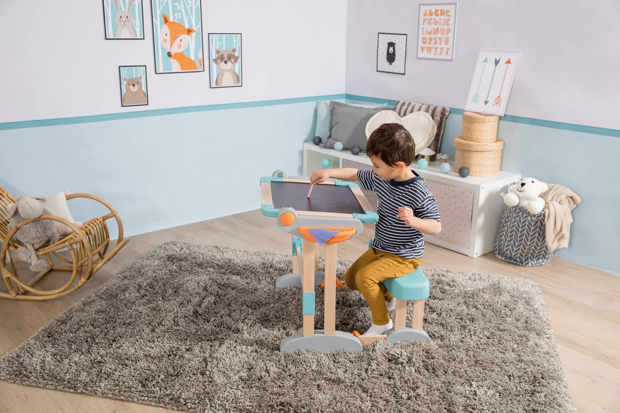 Smoby - Banco Scuola Modulo Space, 7600420301, + 3 Anni, in Legno, Pieghevole