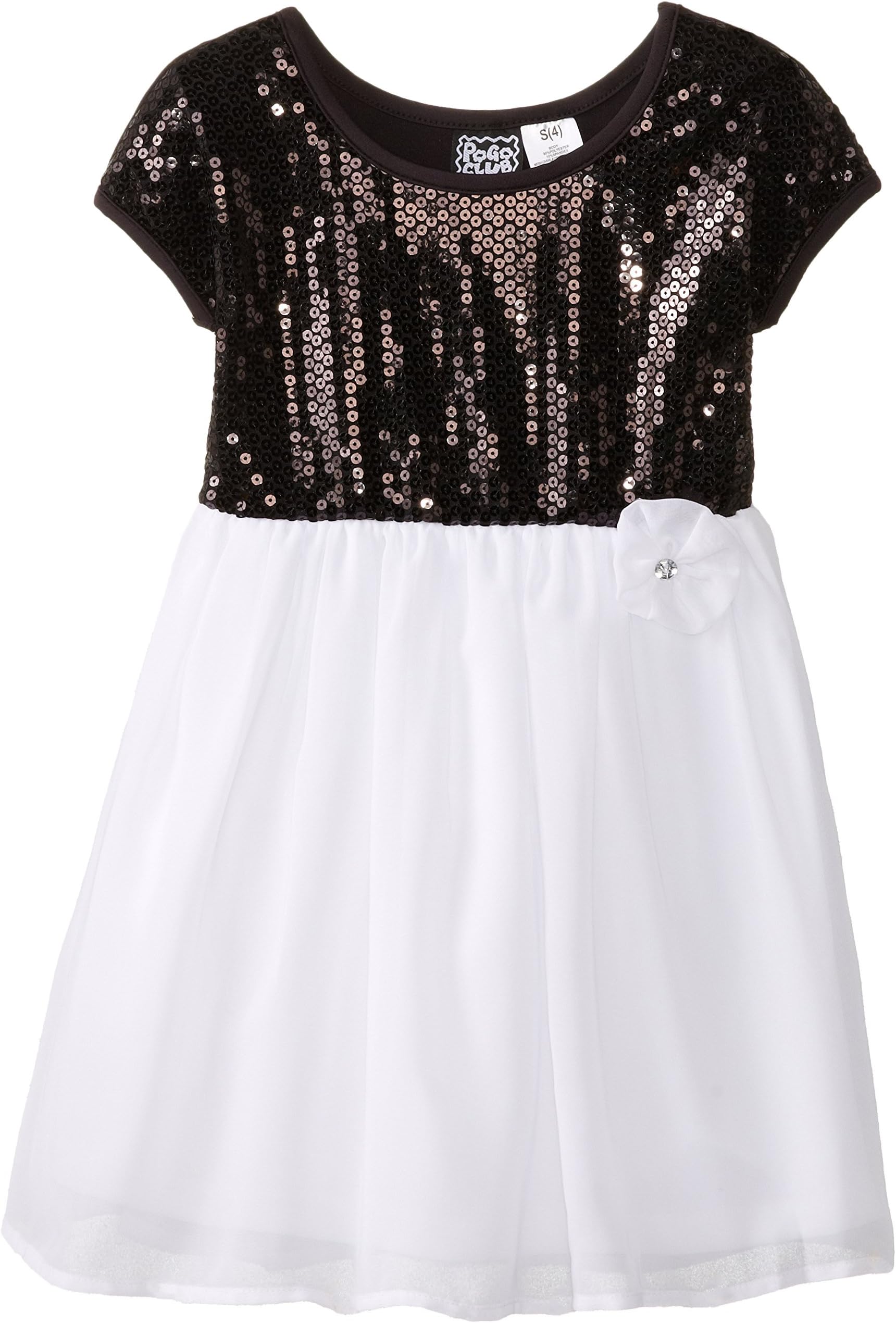 Pogo Club Little Girls' Miles Sequin Chiffon Dress