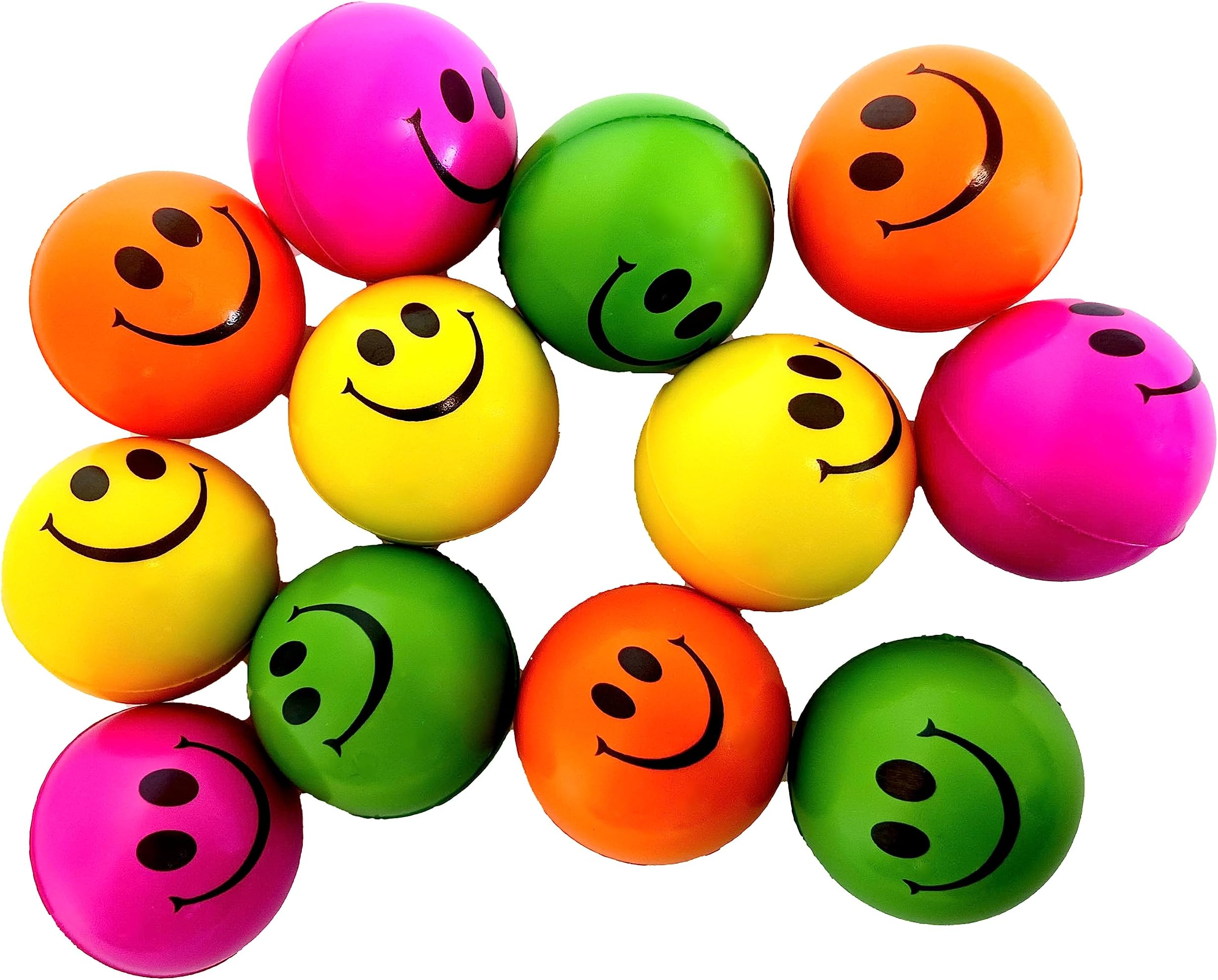 Smile Face Squishy Squashy Stress Balls (12 Piece Pack)