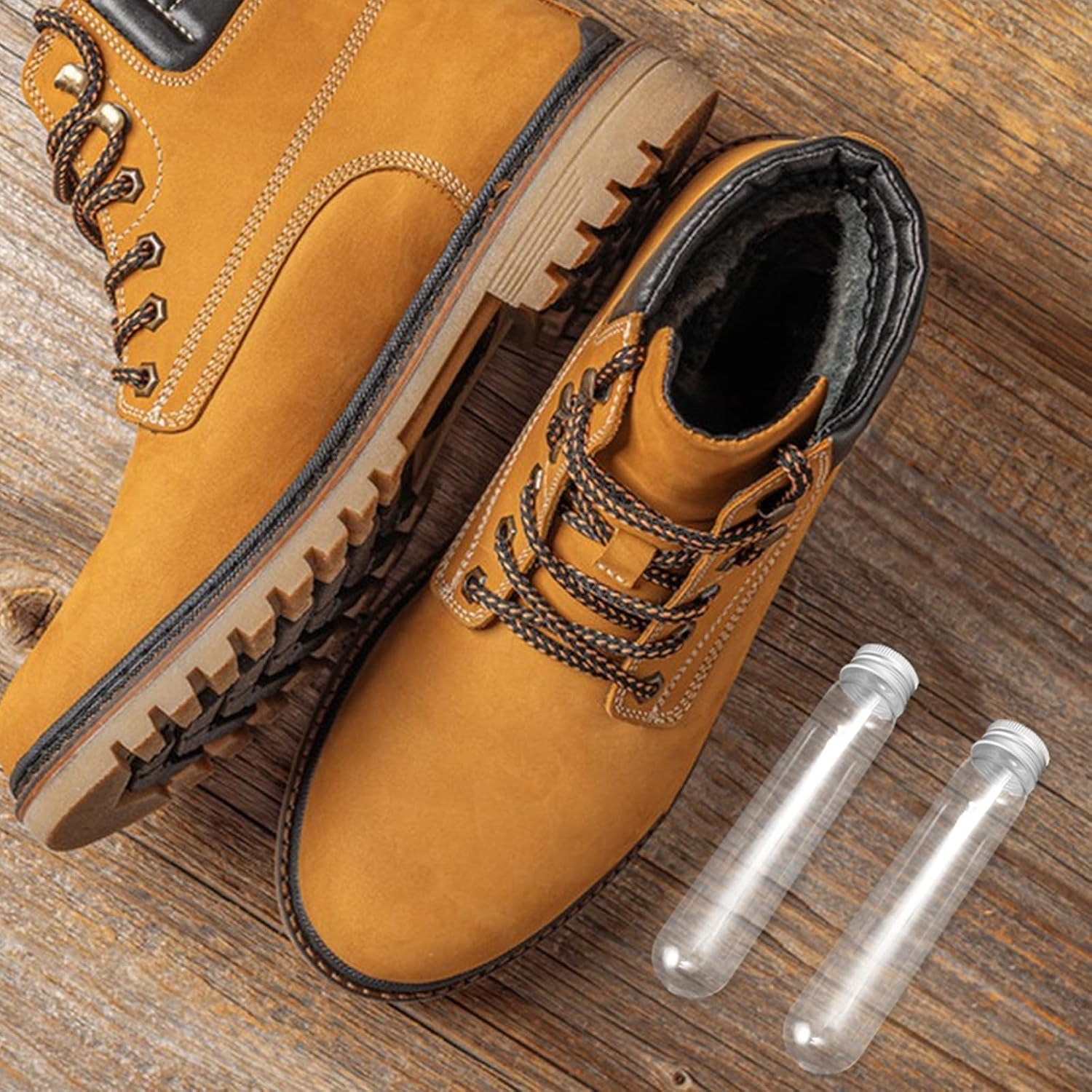 20pcs PE Shoelace Storage Tubes with Screw Caps for Sneakers