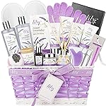 Christmas Gifts Spa Gift Set for Women - 22 Piece Lavender Luxury Bath & Body Basket with Bath Bomb, Lotion & Shower Gel | Bath Gift Set for Birthday Gifts, Mothers Day Gifts
