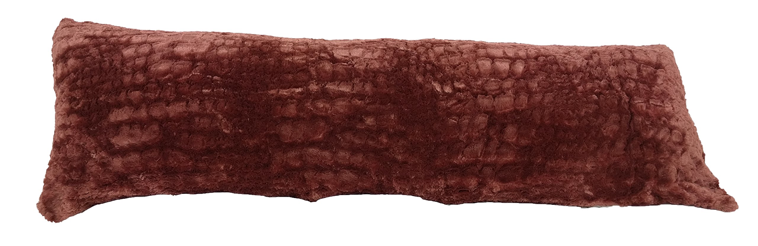 Pillowtex Plush Body Pillow (20 Inches x 54 Inches Burgundy)