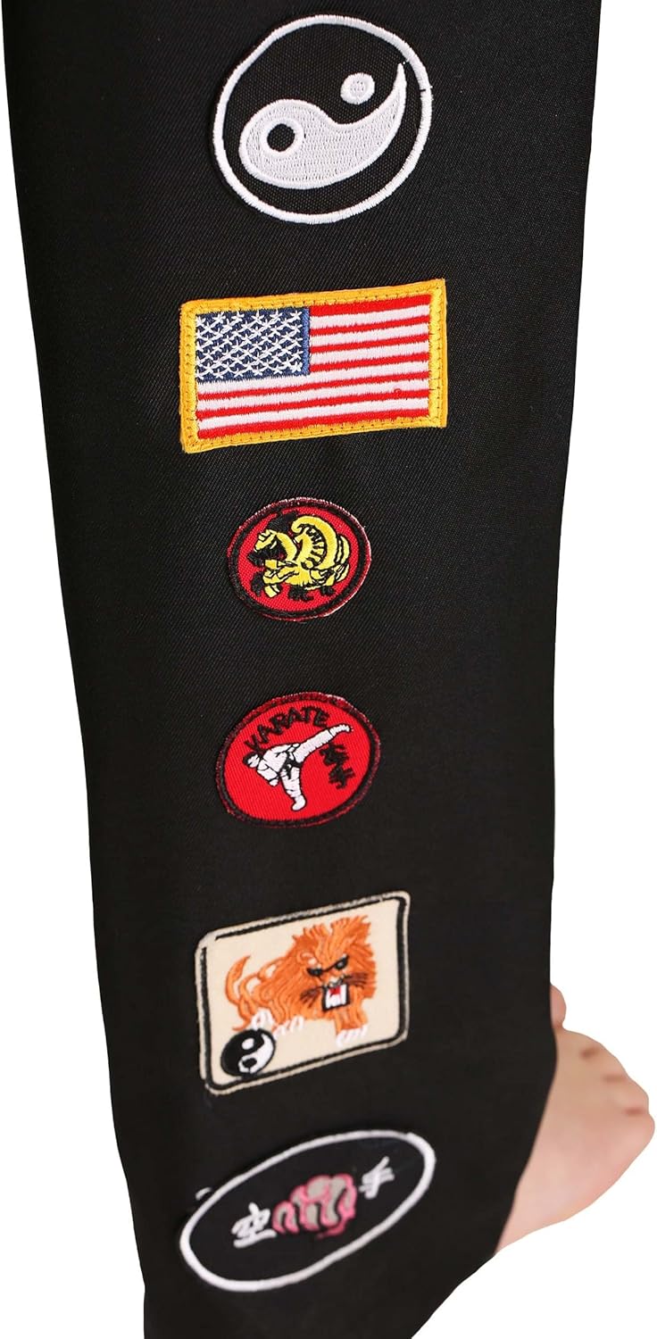 The Karate Kid Cobra Kai Costume for Girls, Black Sleeveless Gi Featuring Insignias, Black Cobra Headband & Belt - Image 4