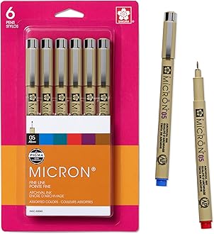 30065 6-Piece Pigma Micron (Colors may vary) 05 Ink Pen Set