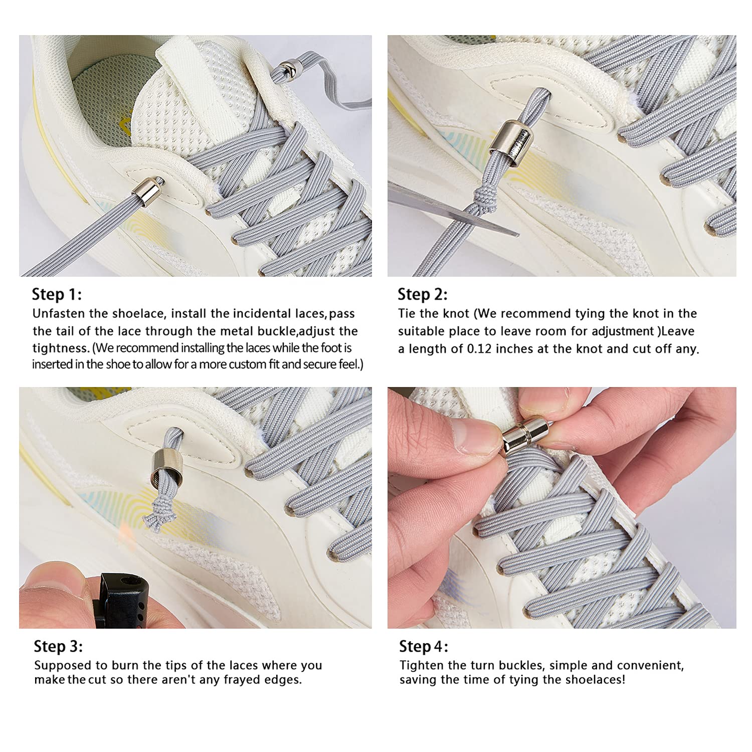 Schnürsenkel ohne Binden für Erwachsene und Kinder, elastische Schnürsenkel für Sneaker