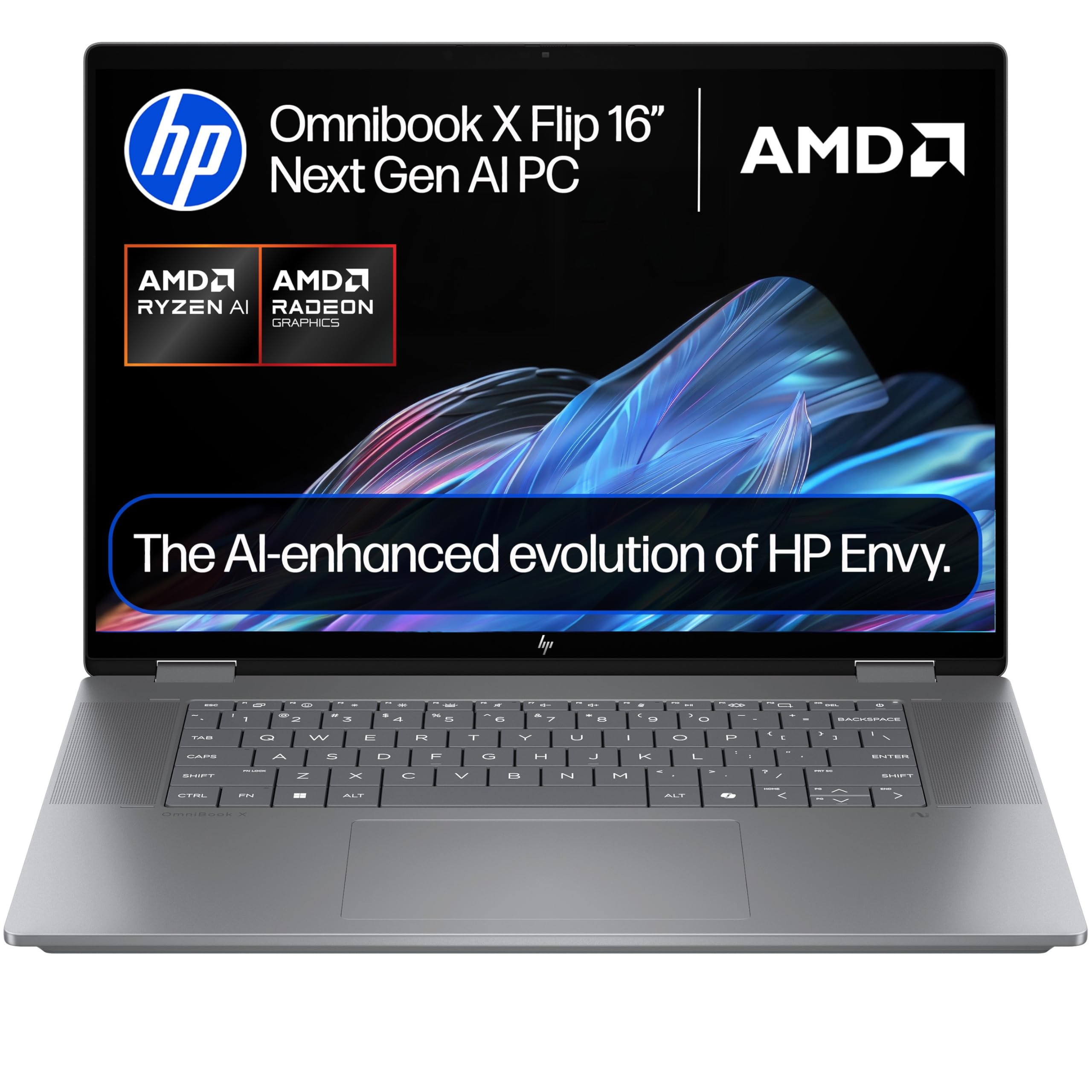 HP OmniBook X Flip NGAI 16" Laptop | CoPilot+ PC | AMD Ryzen AI 5 340 Processor | 16GB RAM | 512GB SSD | AMD Radeon 840M Graphics | 2K Touchscreen | Up to 21 Hrs Battery | Windows 11 | 16-ar0004sa — view 23