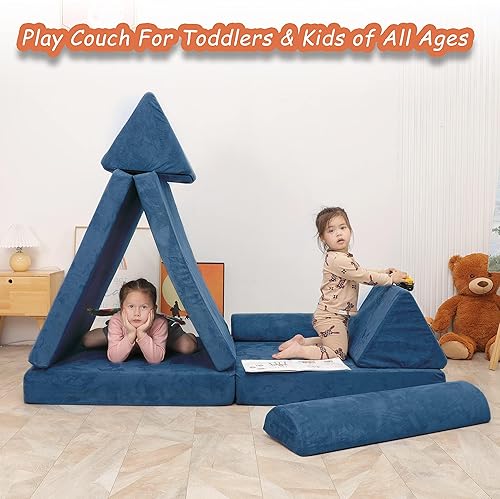 Miniatura 8 de Betterhood Sofá Cama de Juego Imaginativo para Niños - Tamaño Grande para Niños Pequeños a Adolescentes - Muebles Creativos para Sala de Juegos