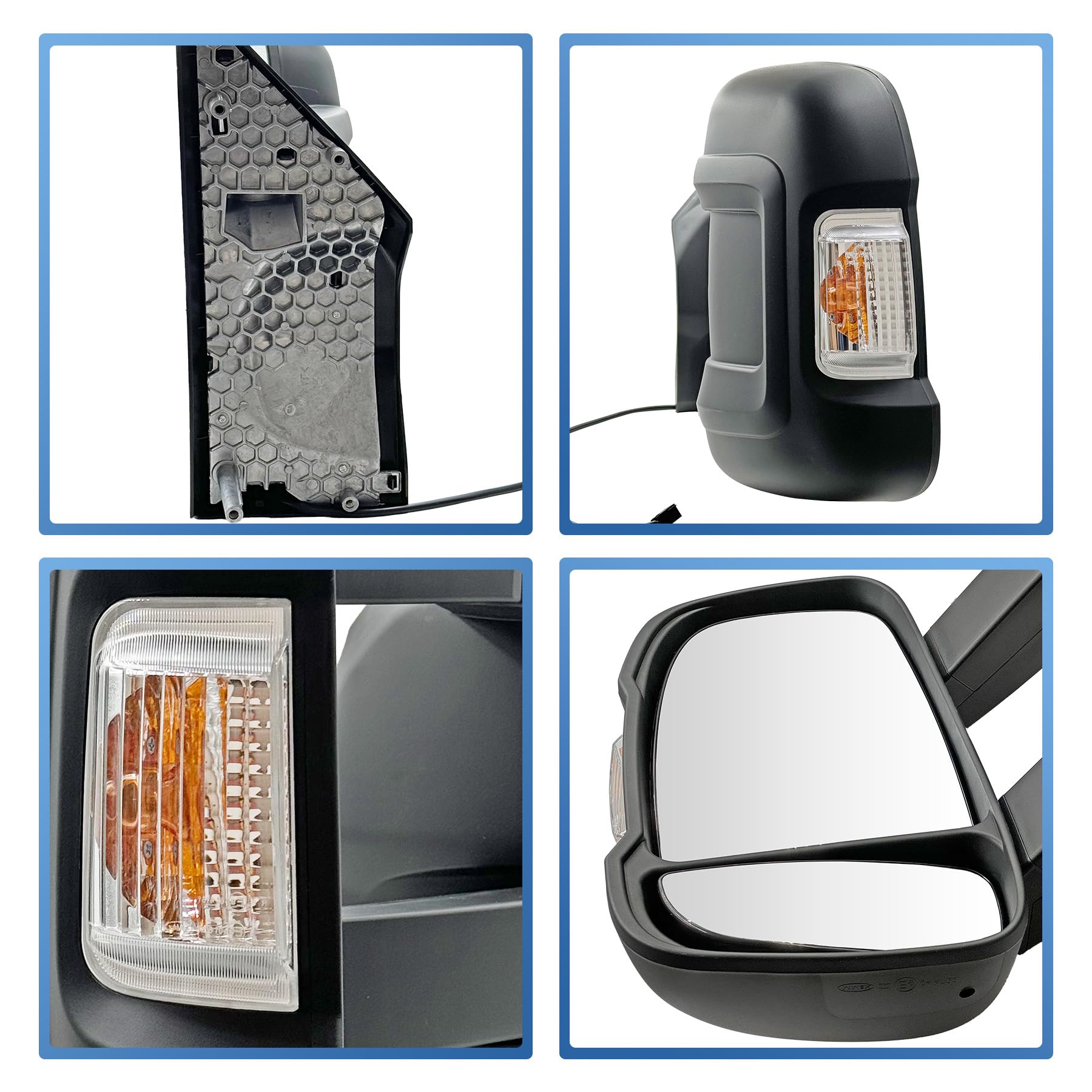 Convitex Rear View Mirror Cover for Fiat Ducato Boxer Jumper 2006- Short Arm Left Right (1