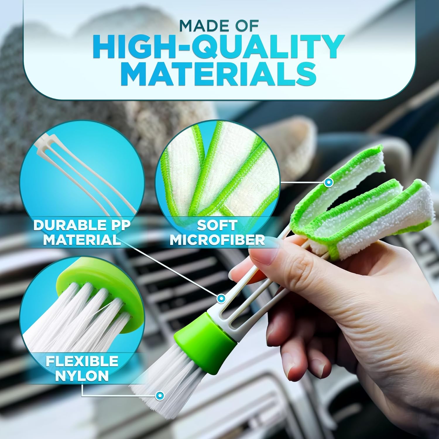 Multifunction Cleaning Brush Car Interior Cleaner - Car Seat Cleaner for Car Detailing Brush Set Home Cleaning Supplies- Car Brush Interior Cleaner Vent Brush Auto Detailing Tools & Accessories 3 Multifunction Cleaning Brush Car Interior Cleaner - Car Seat Cleaner for Car Detailing Brush Set Home Cleaning Supplies- Car Brush Interior Cleaner Vent Brush Auto Detailing Tools & Accessories