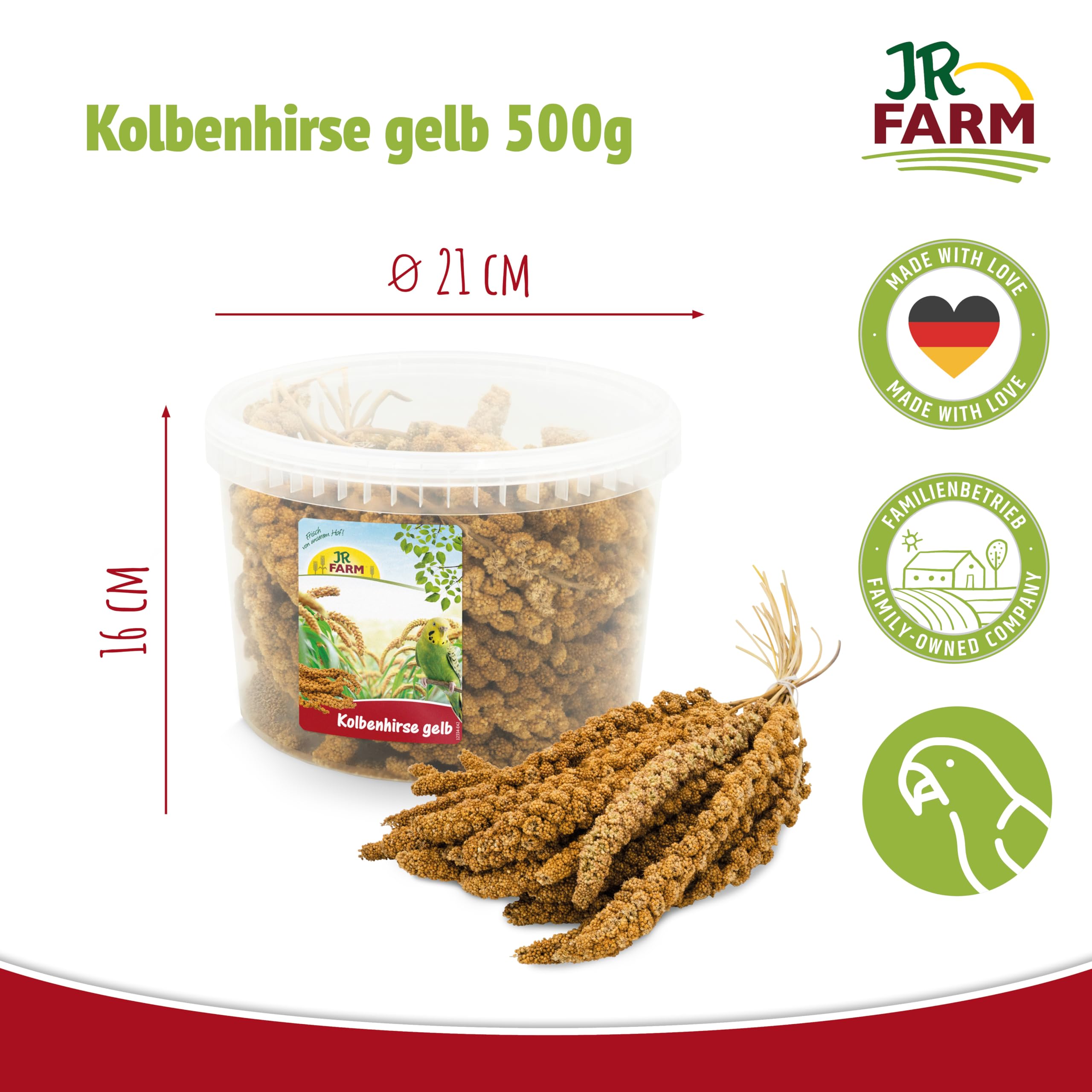JR FARM Birds proso tłokowe żółte w wiaderku 500 g