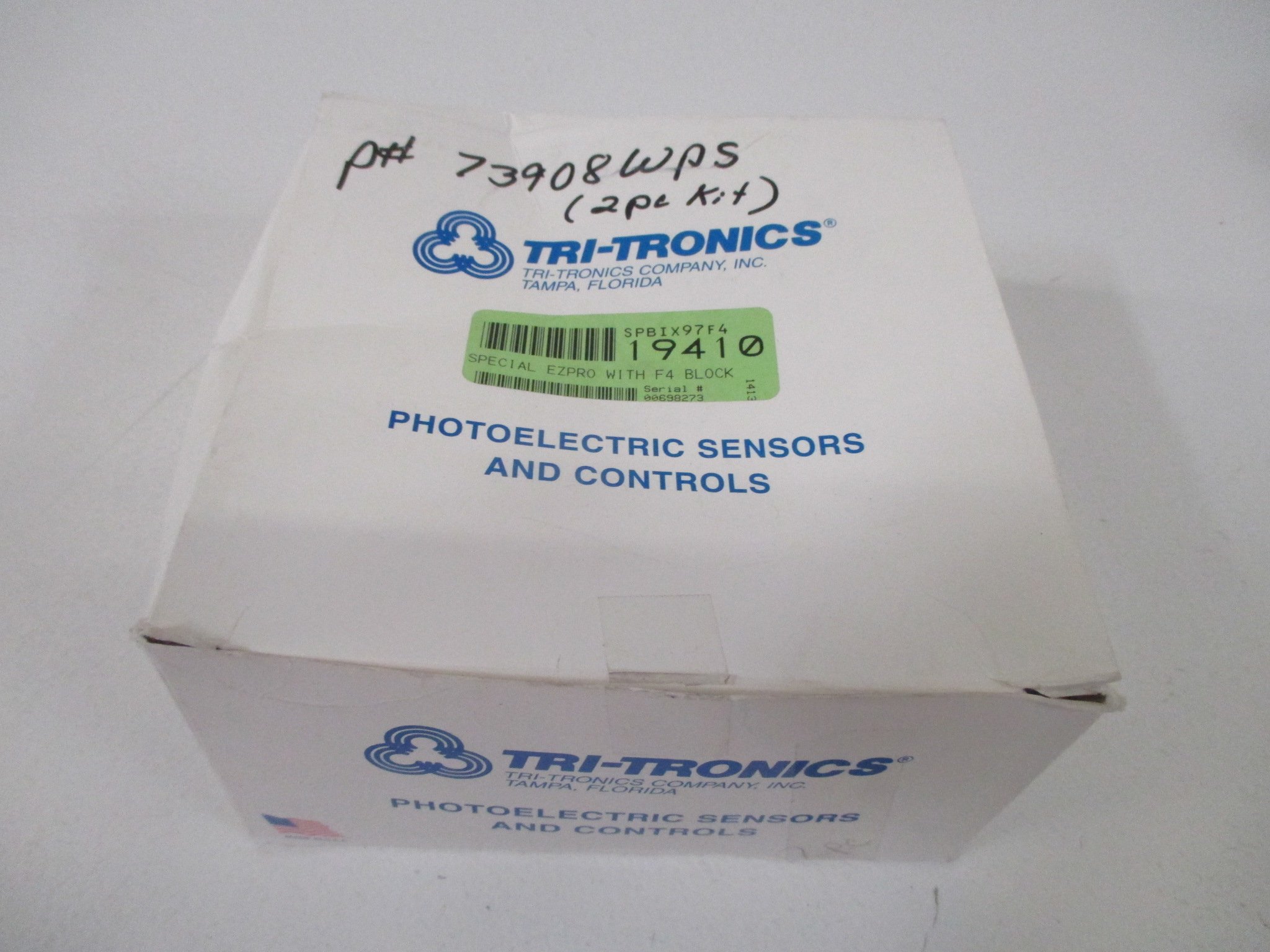 TRI-TRONICS SPBIX97F4 10-30 VDC, 25 FT Cable Length, 80 NM, F4 Glass FIBEROPTIC Block, Infrared LED, MAX Sensing Depends ON The FIBEROPTIC, PHOTOELECTRIC Sensor, Pulse Stretcher/Off DELAY Timer, SMA