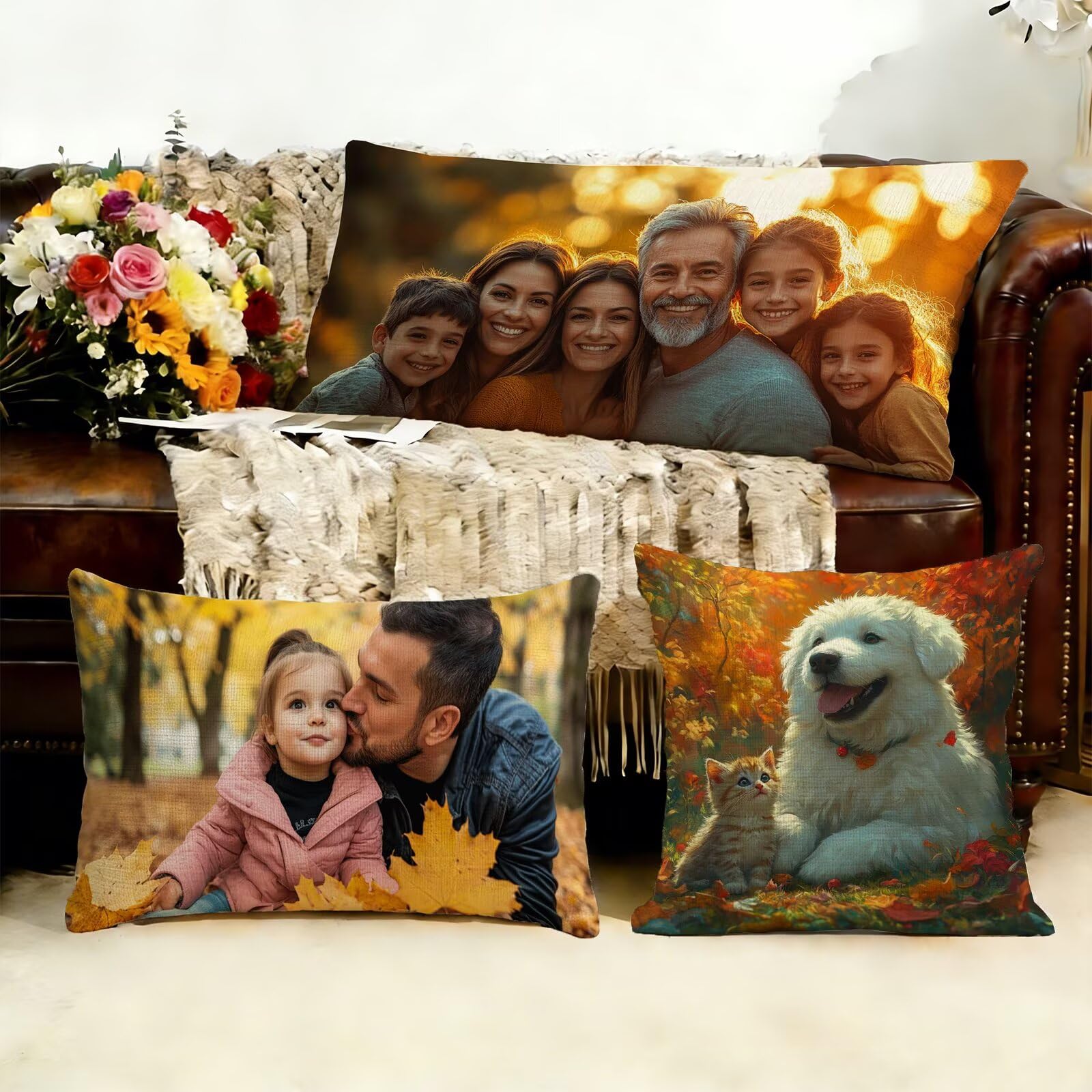 Cojin Personalizado Foto a Doble Cara 60x180cm - Cojines Exterior,Funda de Almohada Impermeable - Regalo Original para San Valentín y Aniversario Parejas para Cama Sofa Terraza Salon Jardin J1-173