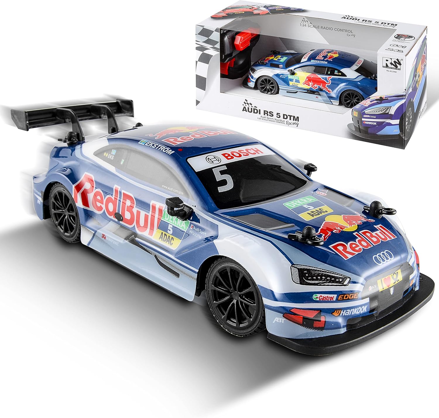 Remote Control Car - 2.4Ghz 1:24 Scale Blue RC Car DTM Electric Sport Racing Hobby Toy Car Model Vehicle for Adults, Girls and Boys 8-12 Gift , BEZGAR X JIAN FENG Yuan Licensed RC Series : Toys & Games