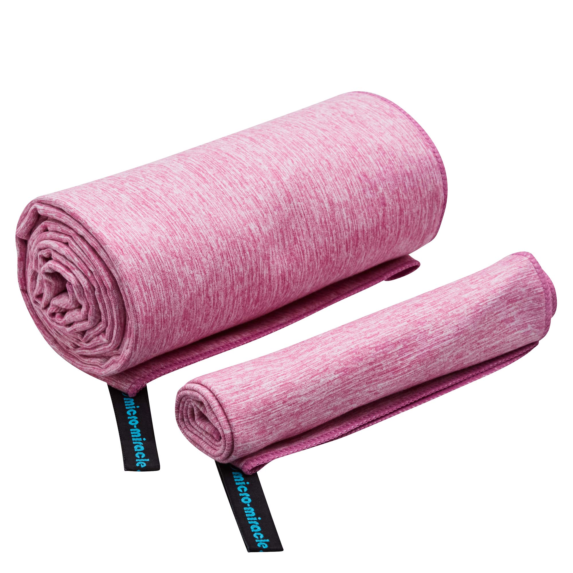 Toalla de microfibra de secado rápido para el gimnasio en casa, playa, deportes, camping y viajes, XL 30 x 60 pulgadas, 2 en 1, toalla de mano pequeña incluida, súper absorbente, extra suave, ligera y