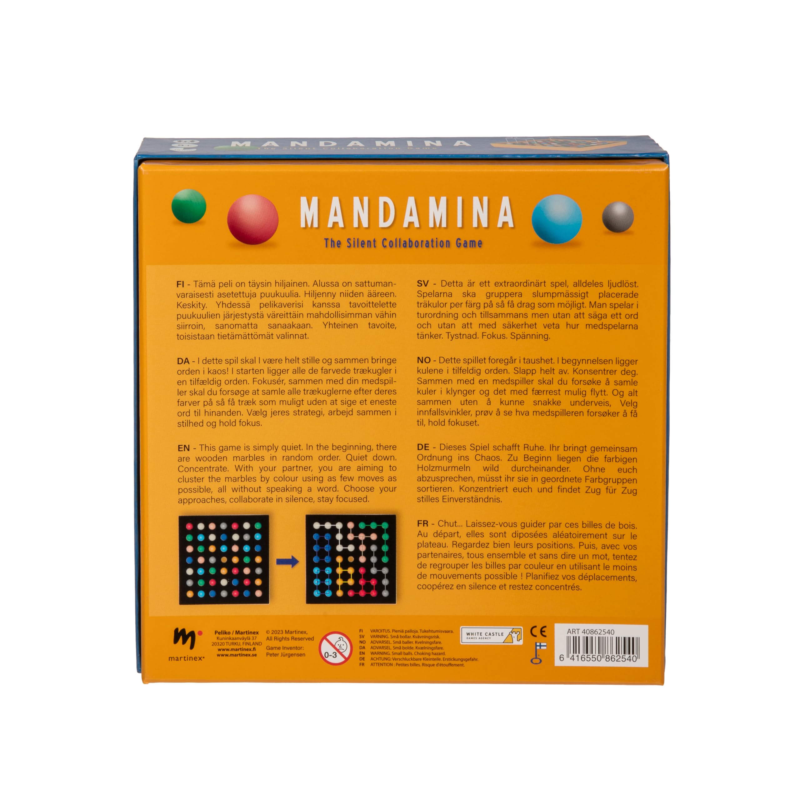 MARTINEX Mandamina - Gioco Cooperativo Silenzioso In Legno Per 1-4 Giocatori (8+)