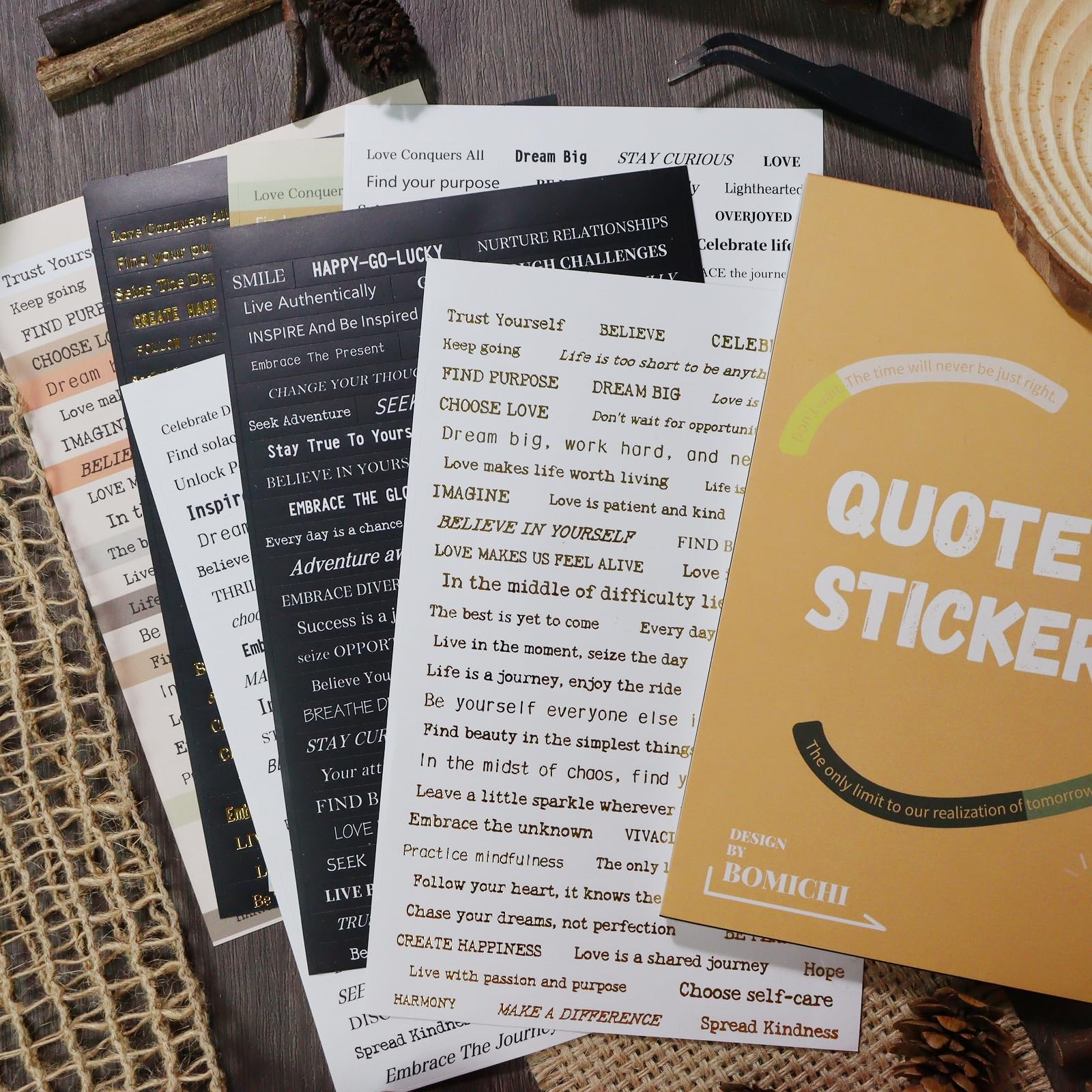 40 Sheets Quote Stickers