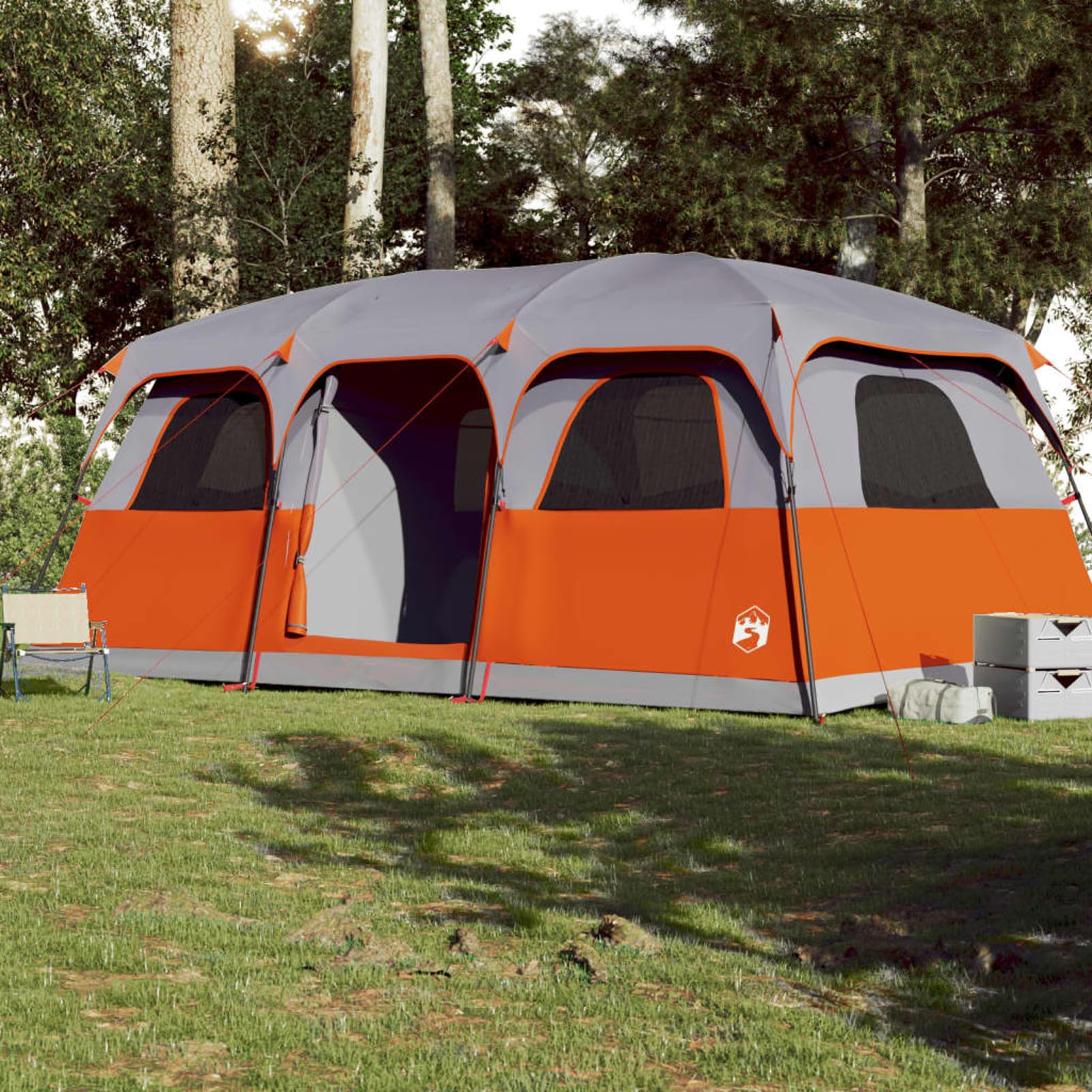 Tienda de campaña Familiar para 9 Personas Impermeable Gris, Camping Tienda - 94541